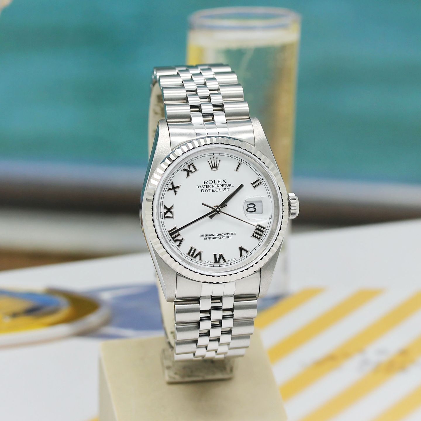 Rolex Datejust 36 16234 (1998) - White dial 36 mm Steel case (7/8)
