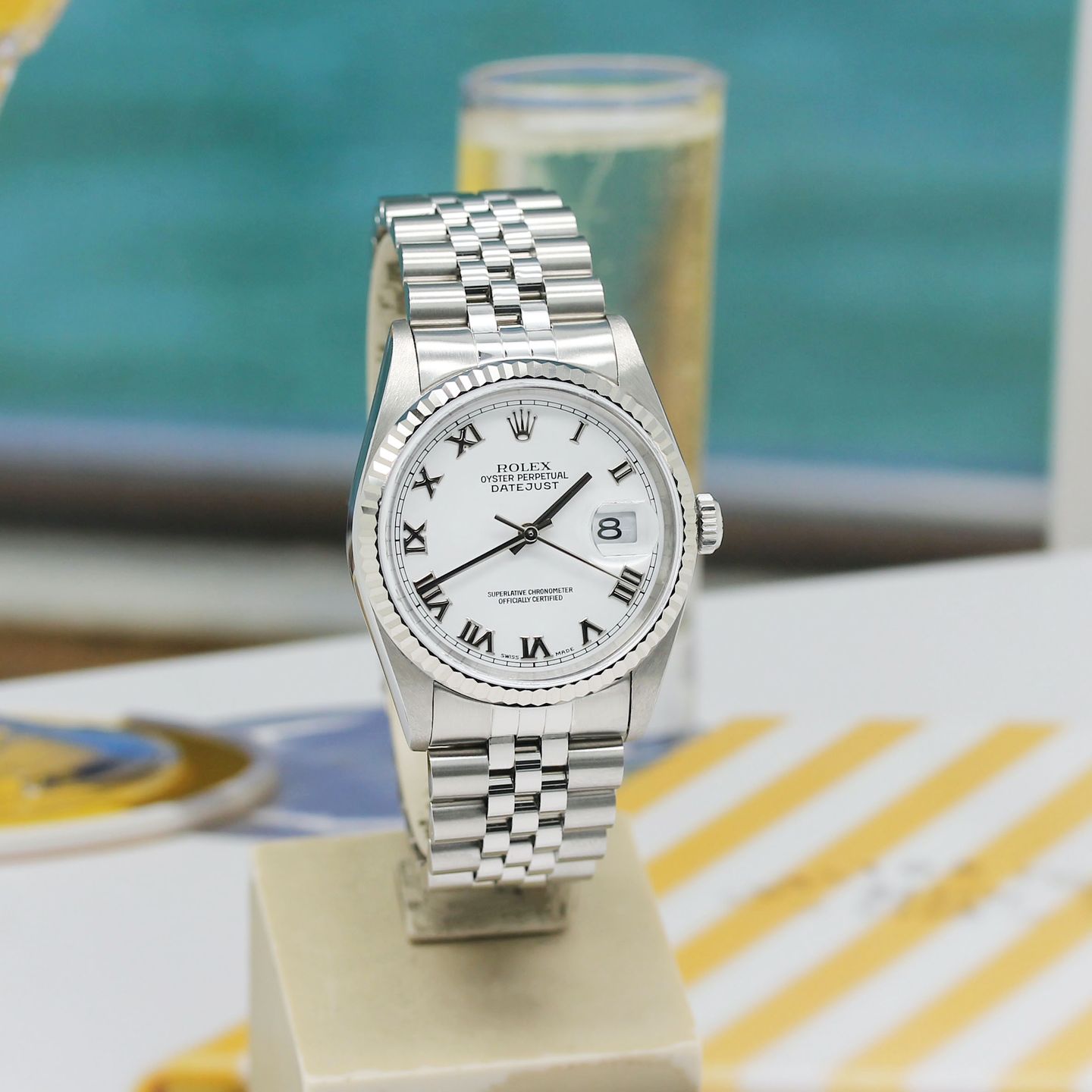 Rolex Datejust 36 16234 (1998) - White dial 36 mm Steel case (6/8)