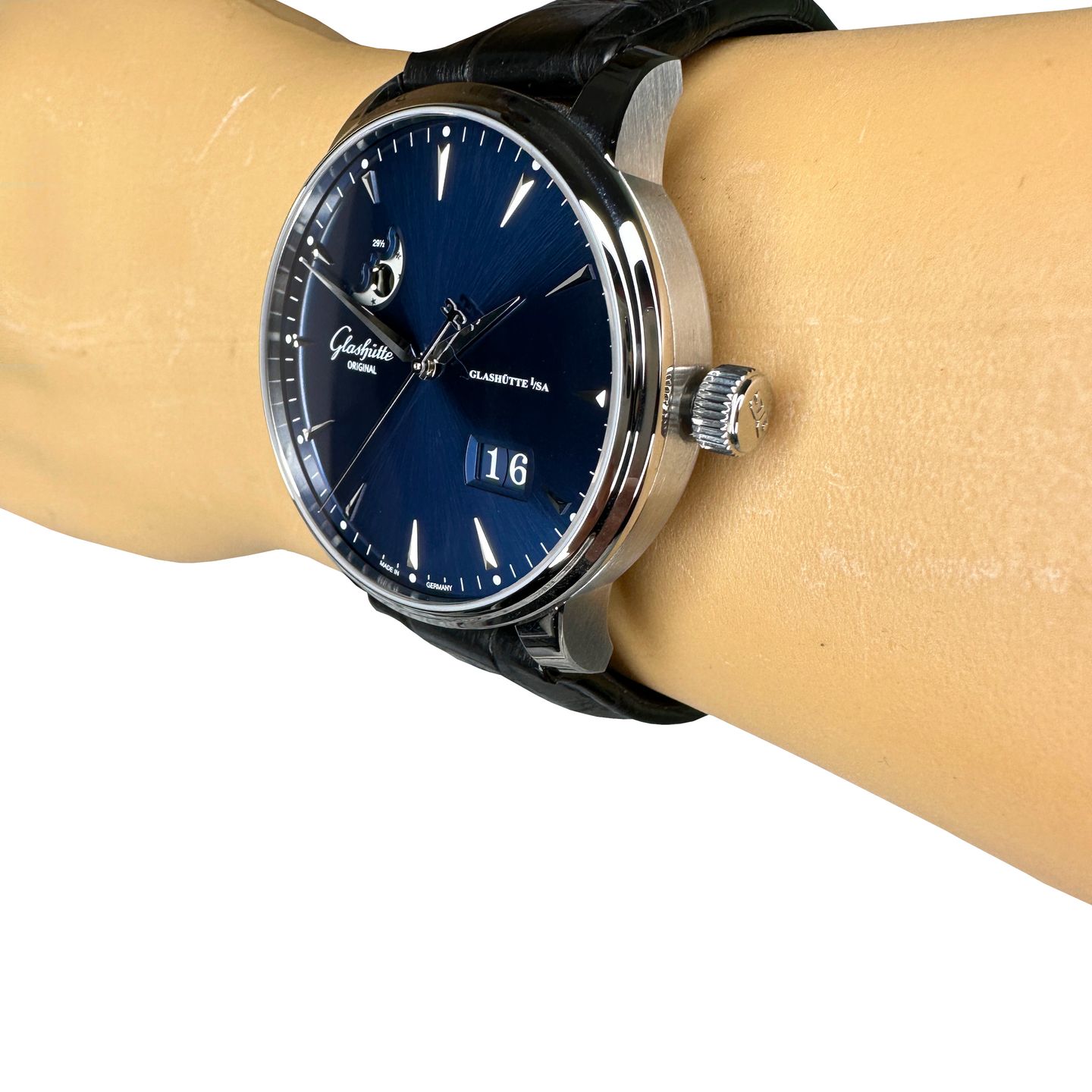 Glashütte Original Senator Excellence 1-36-04-04-02-30 (2024) - Blauw wijzerplaat 42mm Staal (5/8)