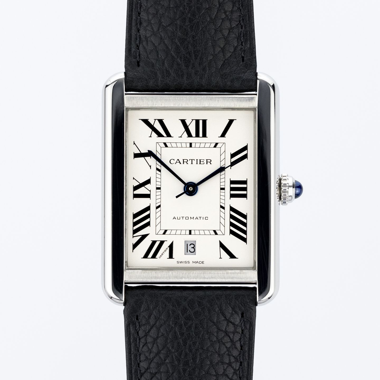 Cartier Tank Solo WSTA0029 (2021) - Zilver wijzerplaat 31mm Staal (1/8)