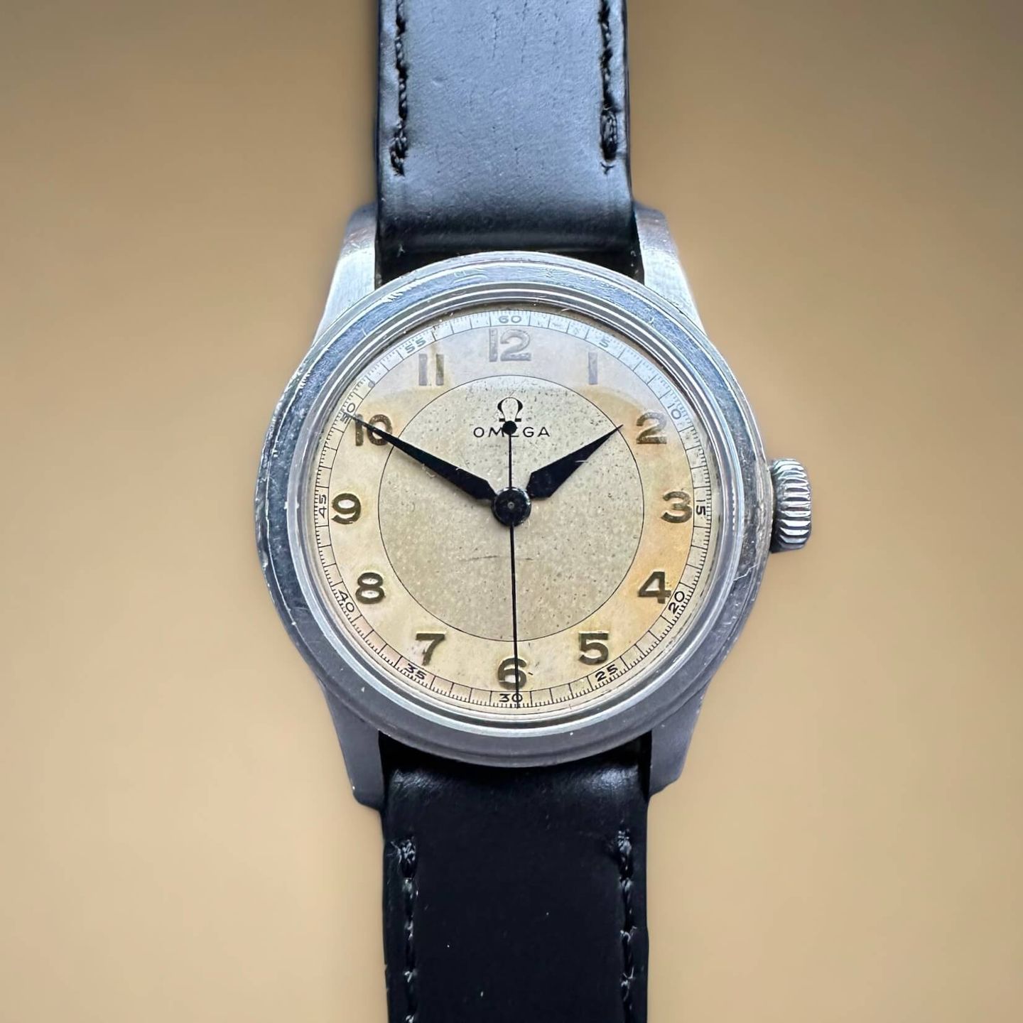 Omega Museum CK 2064 (1937) - Champagne wijzerplaat 31mm Staal (1/8)