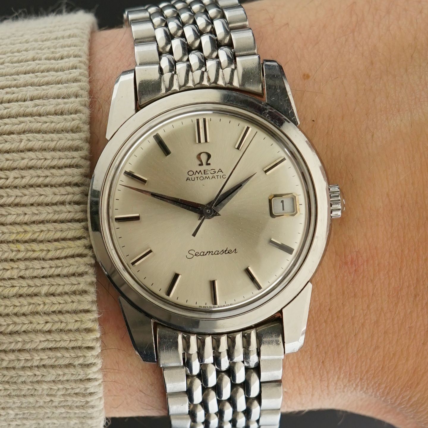 Omega Seamaster 166.009 (1967) - Wit wijzerplaat 35mm Staal (2/8)