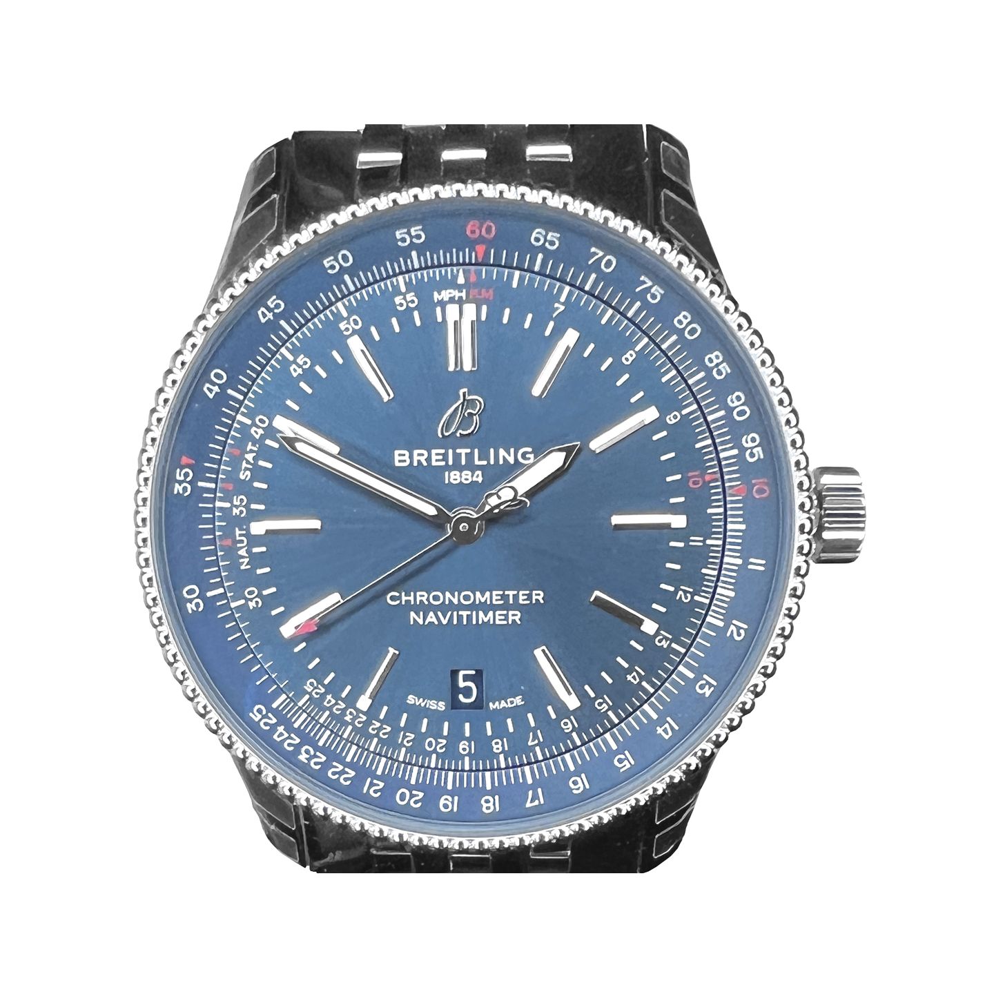 Breitling Navitimer A17326161C1A1 (2024) - Blauw wijzerplaat 41mm Staal (1/8)