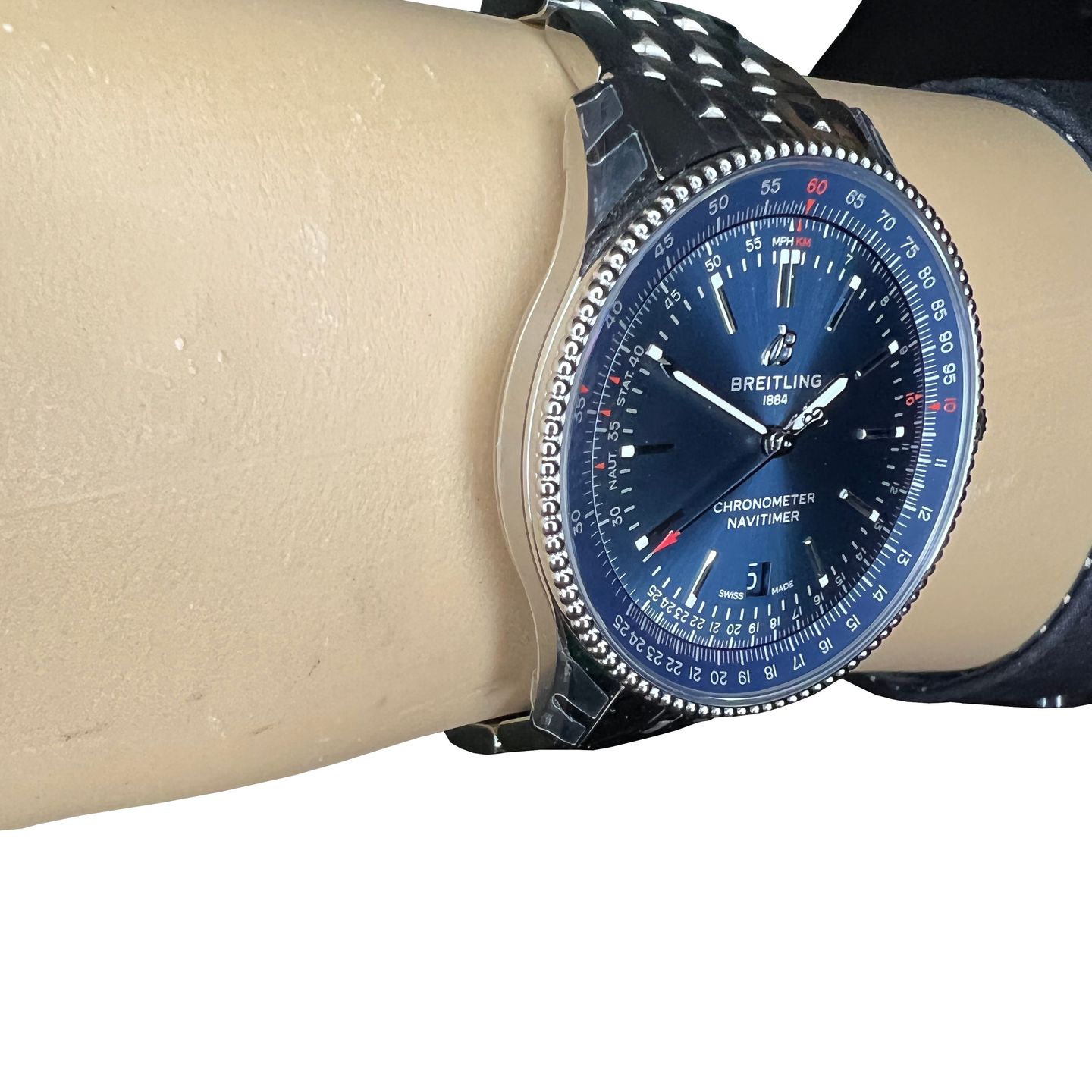 Breitling Navitimer A17326161C1A1 (2024) - Blauw wijzerplaat 41mm Staal (4/8)