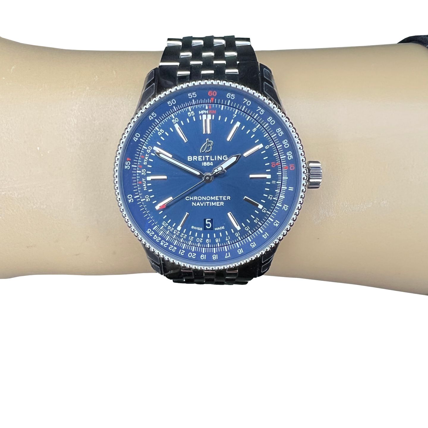 Breitling Navitimer A17326161C1A1 (2024) - Blauw wijzerplaat 41mm Staal (2/8)