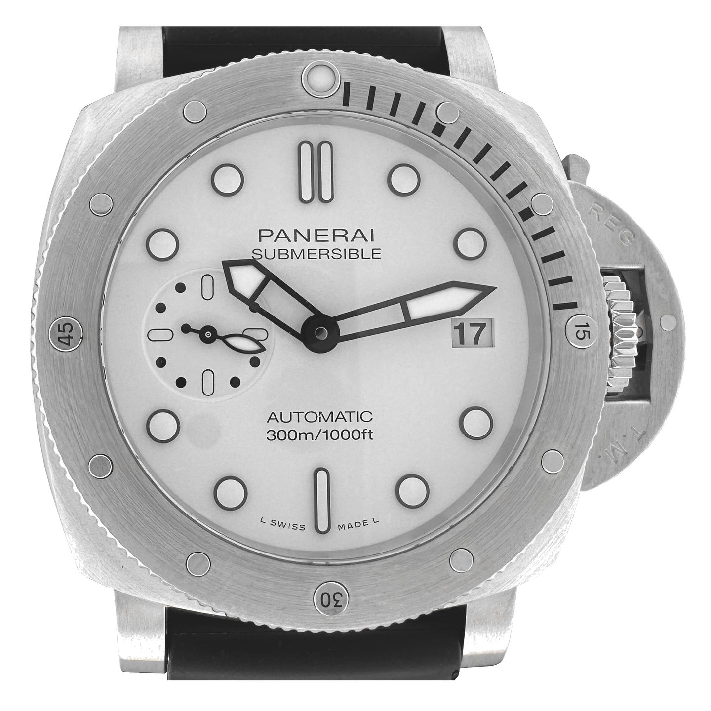 Panerai Luminor Submersible PAM02223 (2024) - Wit wijzerplaat 42mm Staal (1/8)