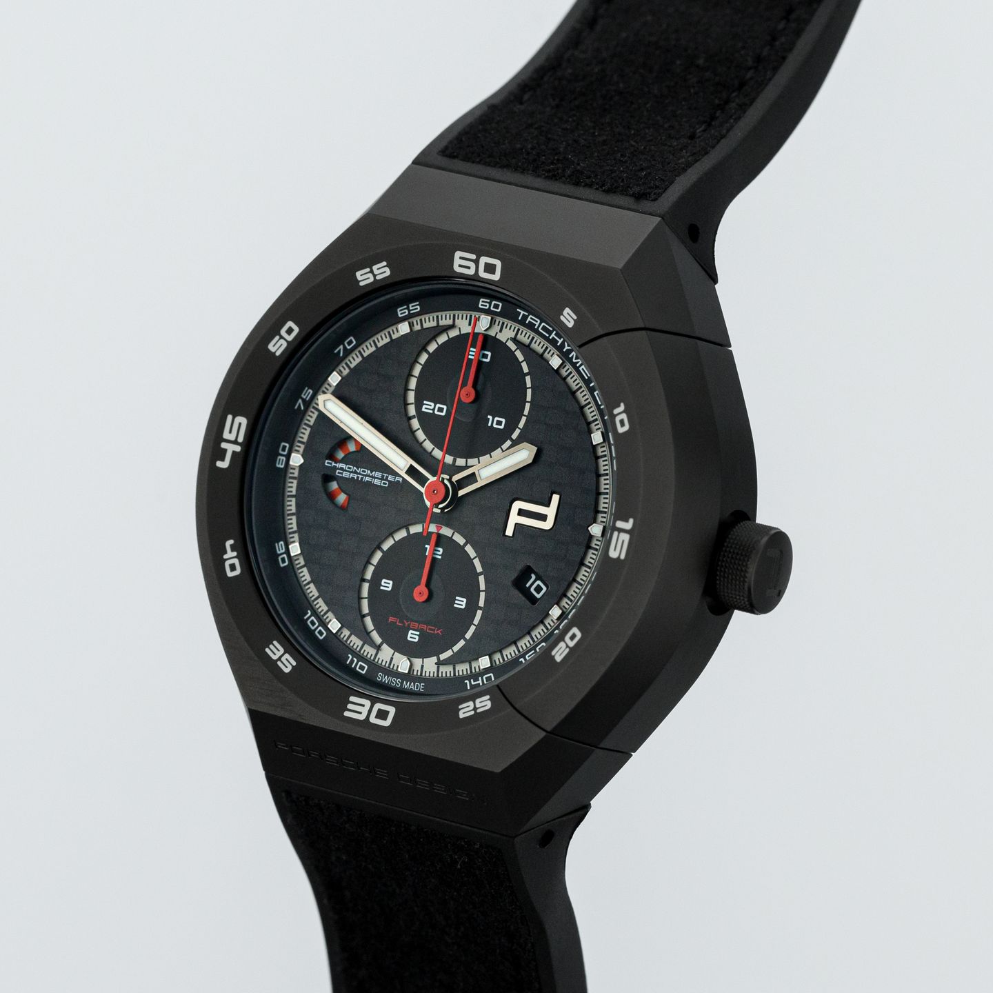 Porsche Design Monobloc Actuator 6033.601009.062 (2022) - Black dial 45 mm Titanium case (3/8)