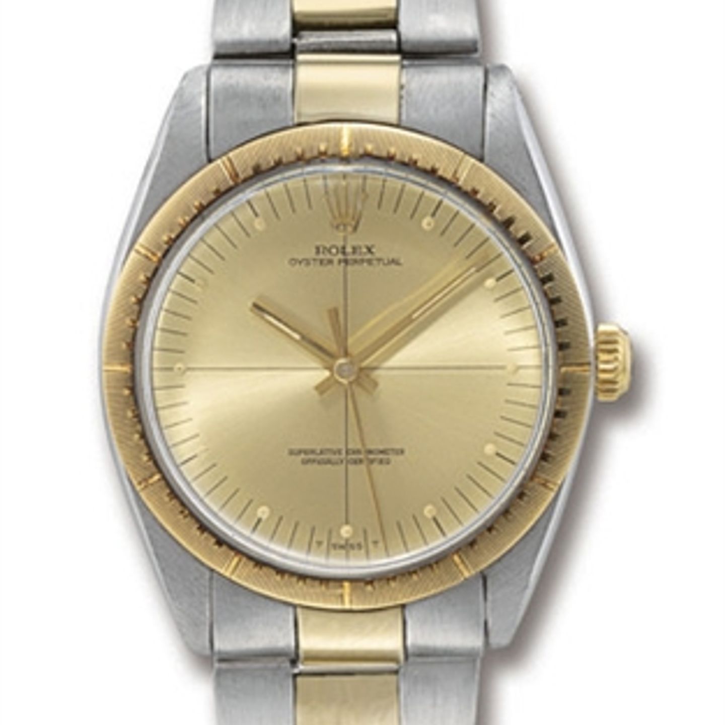 Rolex Oyster Perpetual 1038 (Unknown (random serial)) - Gold dial 34 mm Yellow Gold case (1/1)