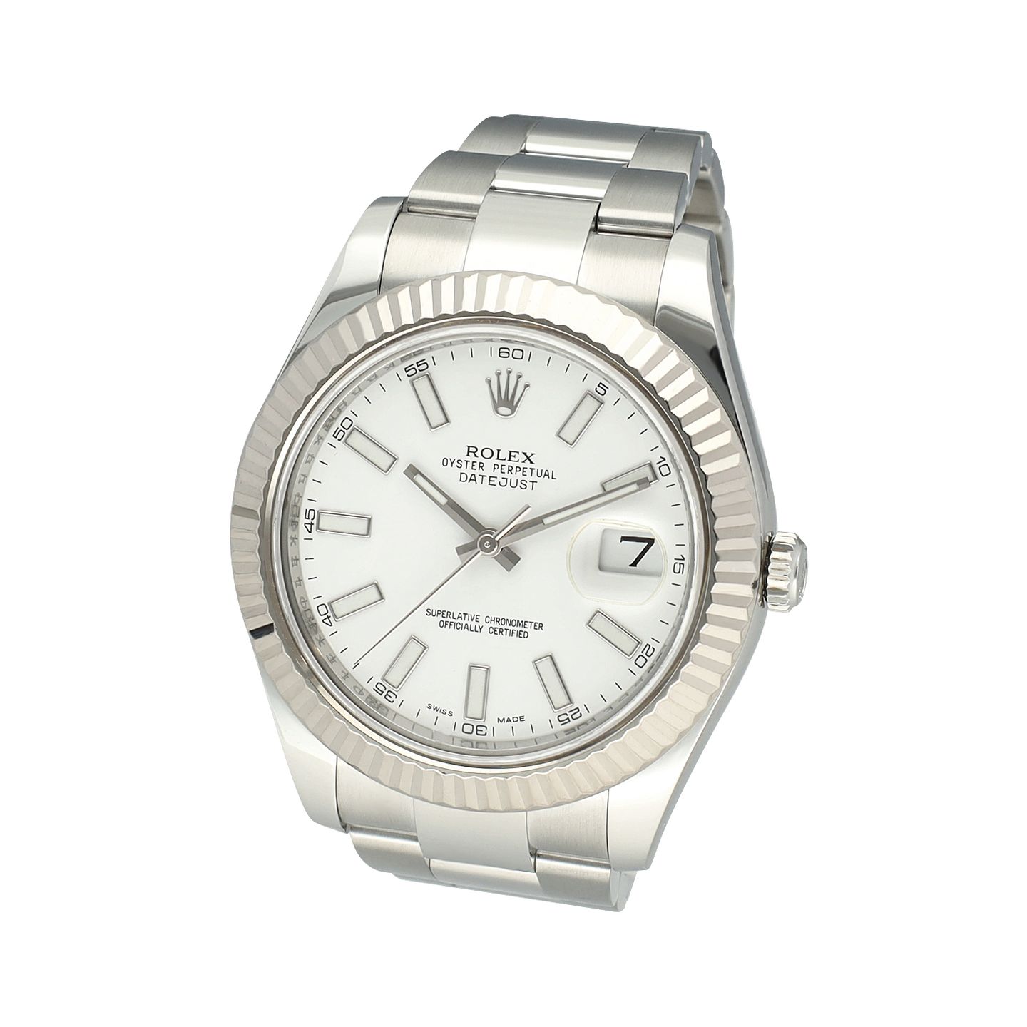 Rolex Datejust II 116334 (2014) - White dial 41 mm Steel case (4/8)