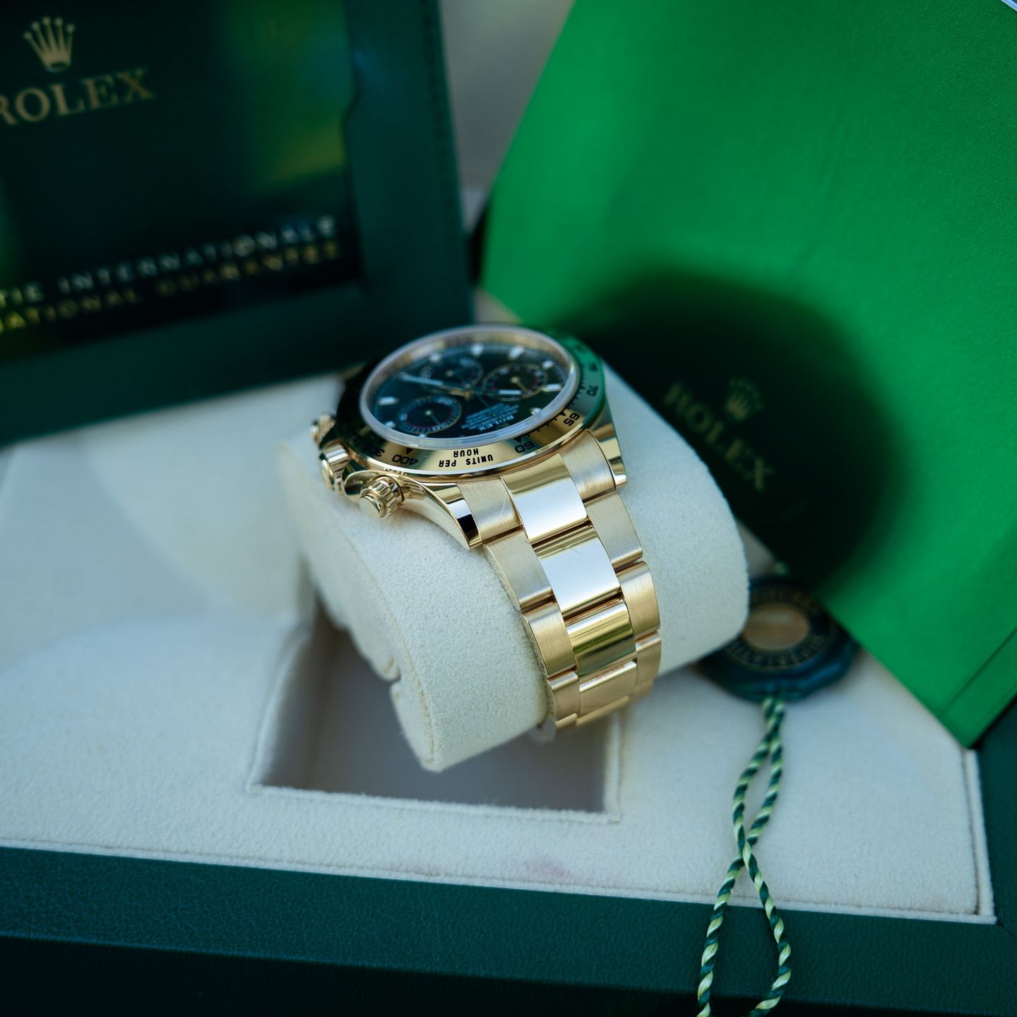Rolex Daytona 116508 (2019) - Green dial 40 mm Yellow Gold case (4/8)