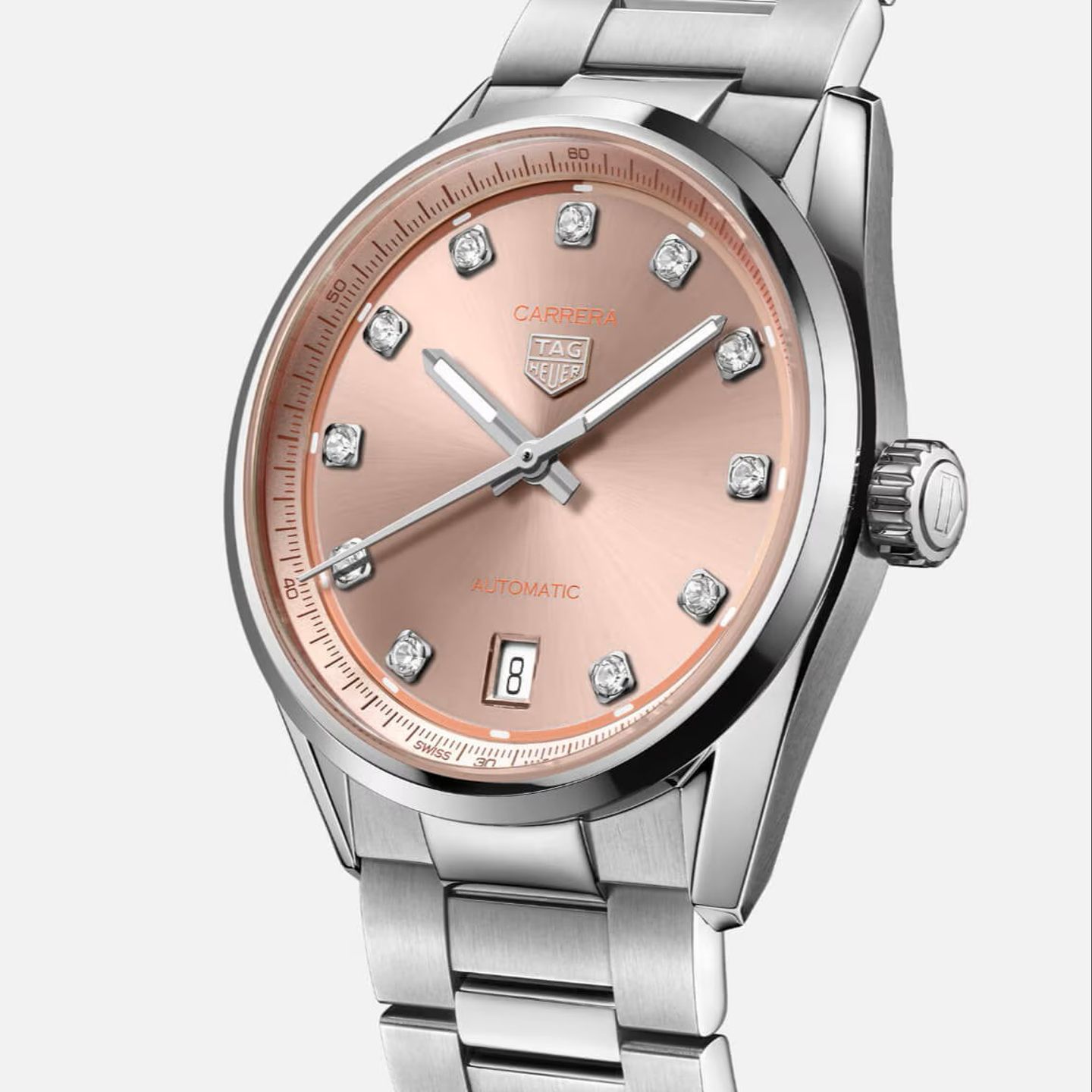 TAG Heuer Carrera Calibre 7 WBN231D.BA0001 (2025) - Pink dial 36 mm Steel case (1/6)