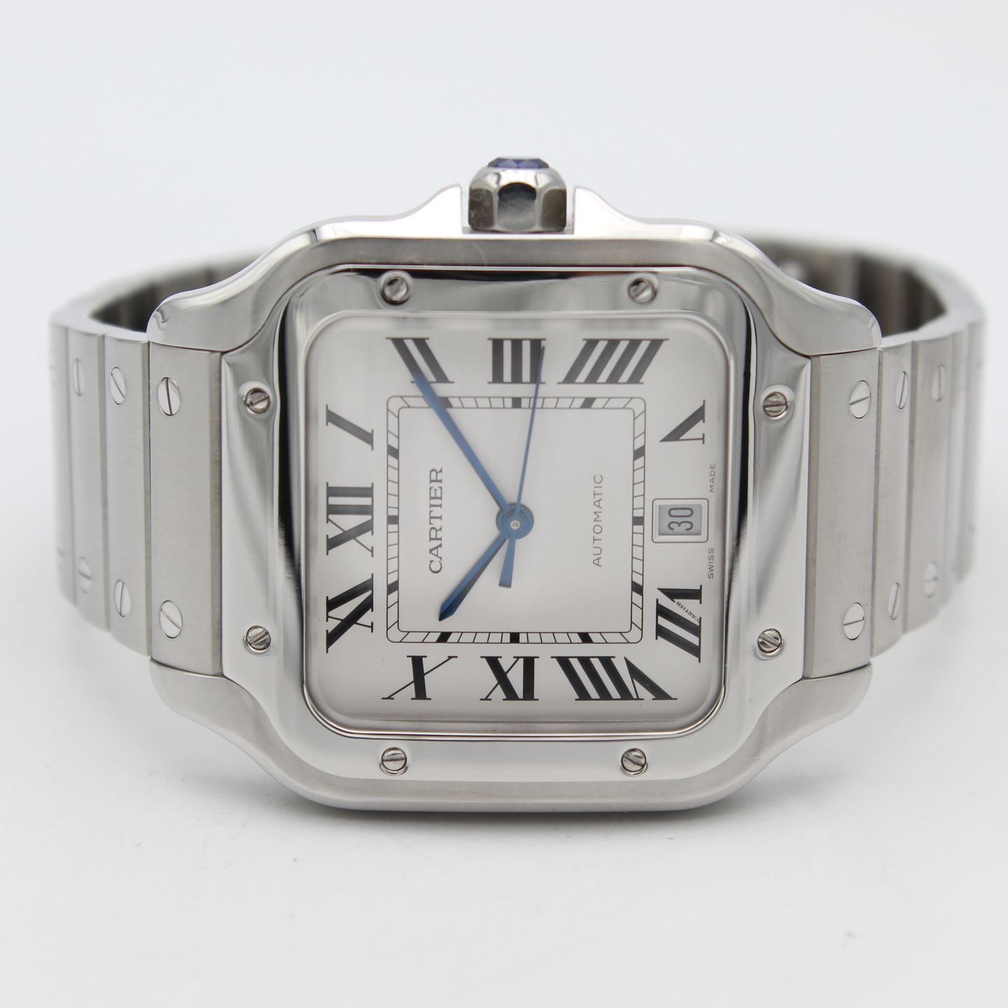 Cartier Santos WSSA0009 (2018) - Wit wijzerplaat 40mm Staal (5/8)