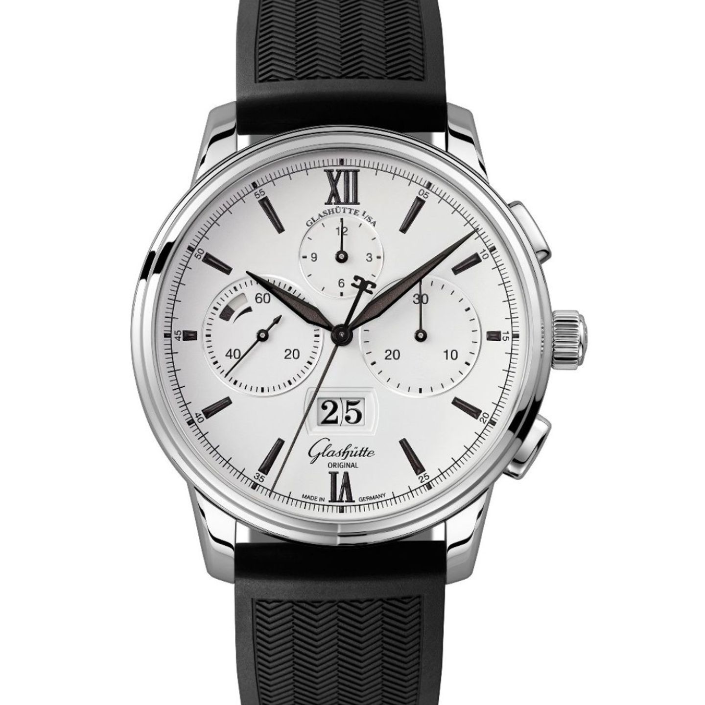 Glashütte Original Senator Chronograph Panorama Date 1-37-01-05-02-33 (2023) - White dial 42 mm Steel case (1/1)