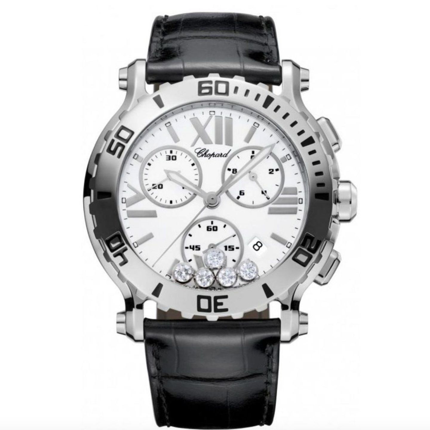 Chopard Happy Sport 288499-3001 (2024) - Wit wijzerplaat 42mm Staal (1/1)