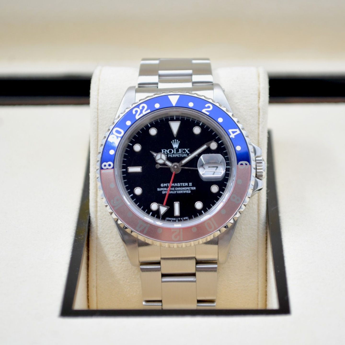 Rolex GMT-Master II 16710 (1990) - Black dial 40 mm Steel case (3/8)