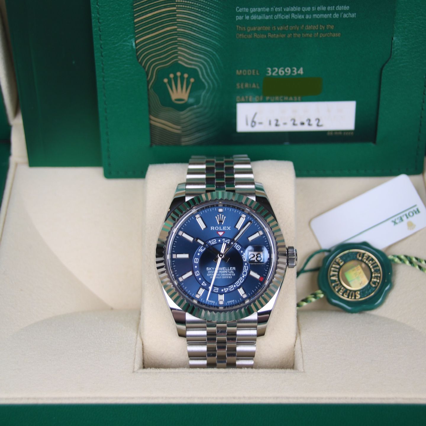 Rolex Sky-Dweller 326934 (2022) - Blauw wijzerplaat 42mm Staal (5/7)