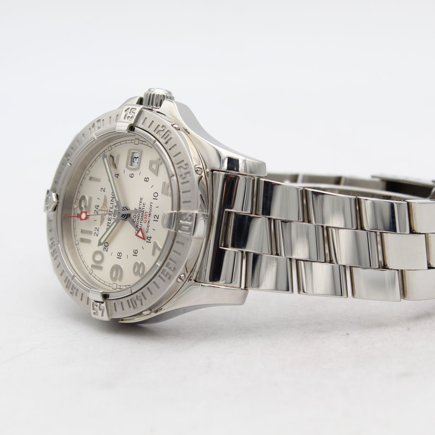 Breitling Colt GMT A32350 (Onbekend (willekeurig serienummer)) - Zilver wijzerplaat 40mm Staal (7/8)