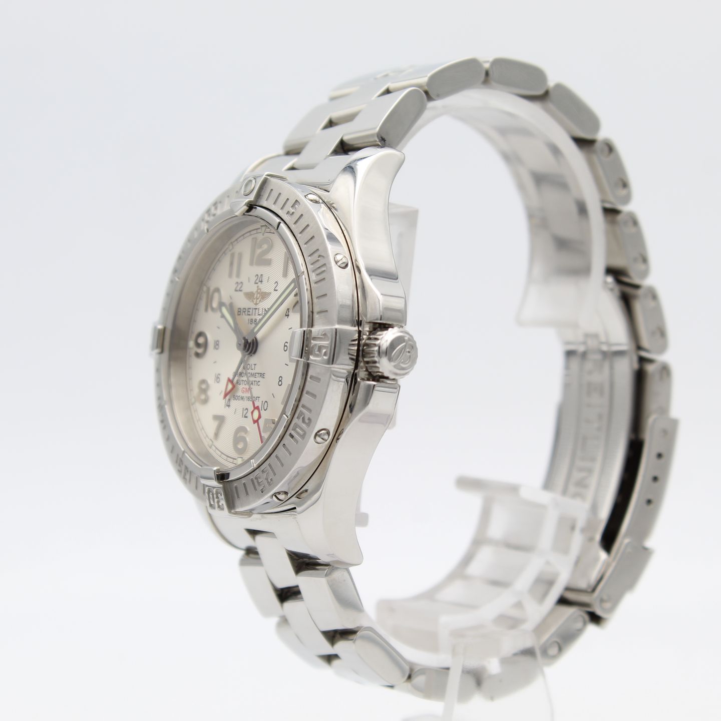 Breitling Colt GMT A32350 (Onbekend (willekeurig serienummer)) - Zilver wijzerplaat 40mm Staal (3/8)