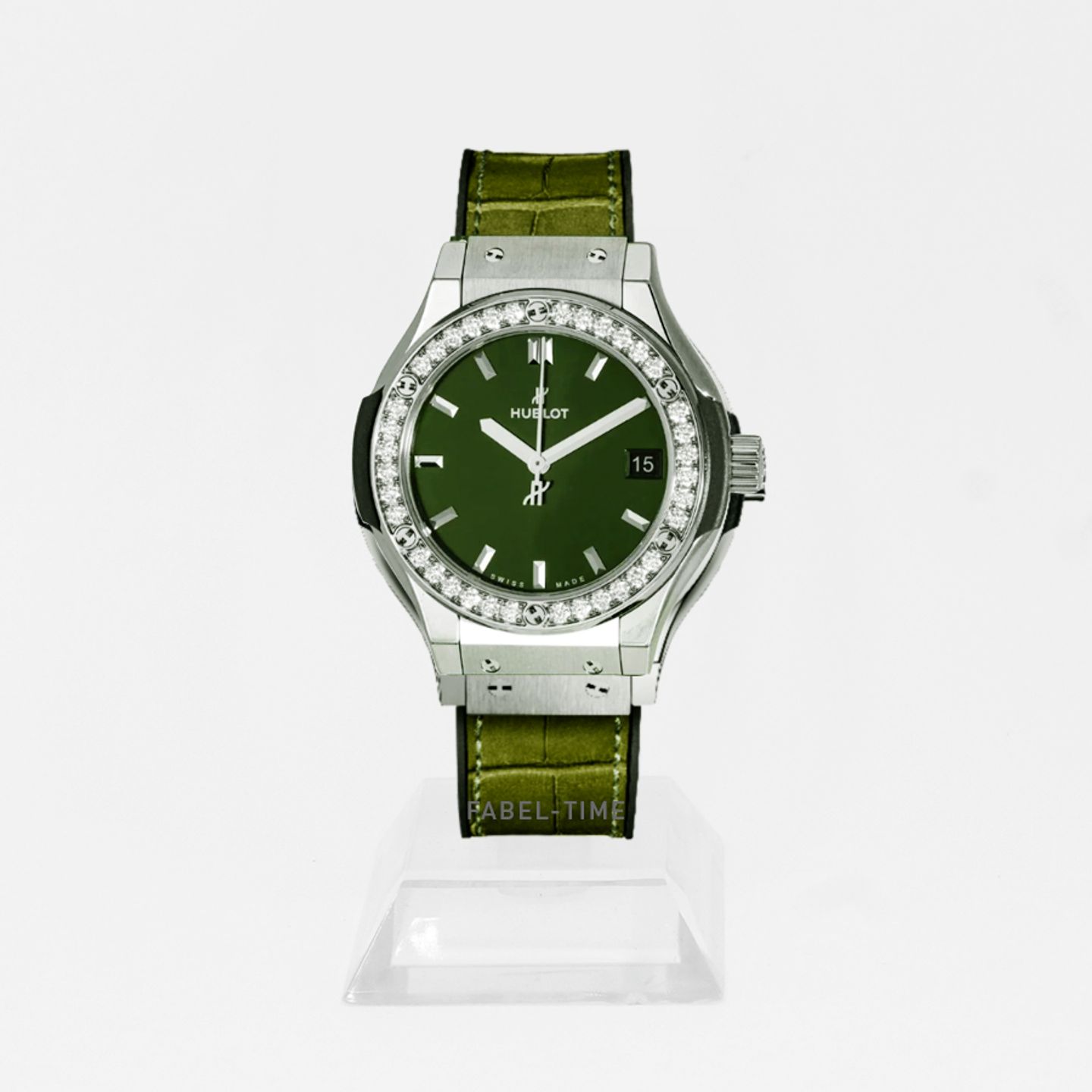 Hublot Classic Fusion 565.NX.8970.LR.1204 (2024) - Groen wijzerplaat 38mm Titanium (1/1)