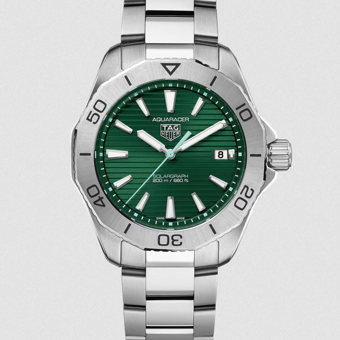TAG Heuer Aquaracer WBP1115.BA0000 (2025) - Green dial 40 mm Steel case (1/6)