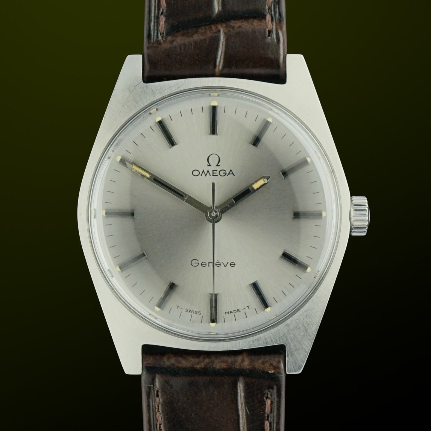 Omega Genève 135.041 (1970) - Silver dial 34 mm Steel case (1/8)