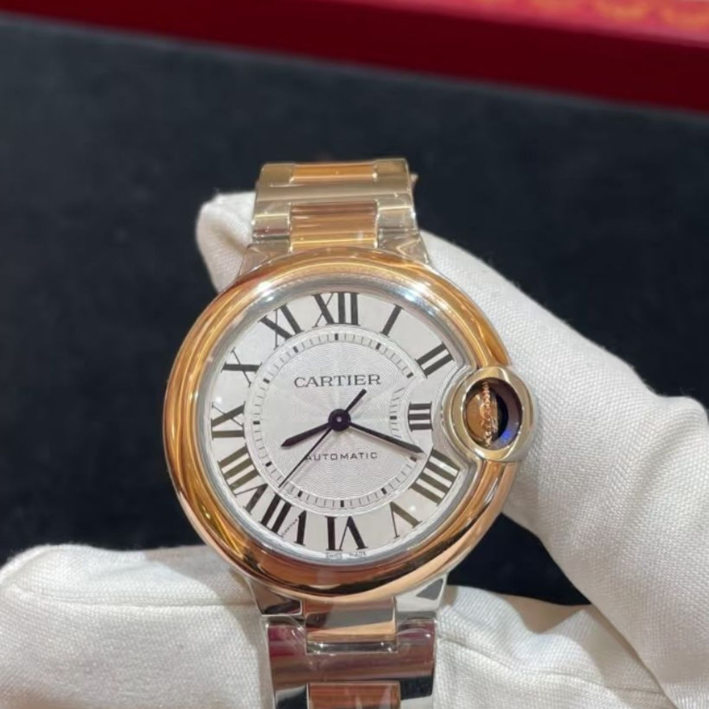 Cartier Ballon Bleu W2BB0038 (2025) - Silver dial 37 mm Gold/Steel case (2/3)