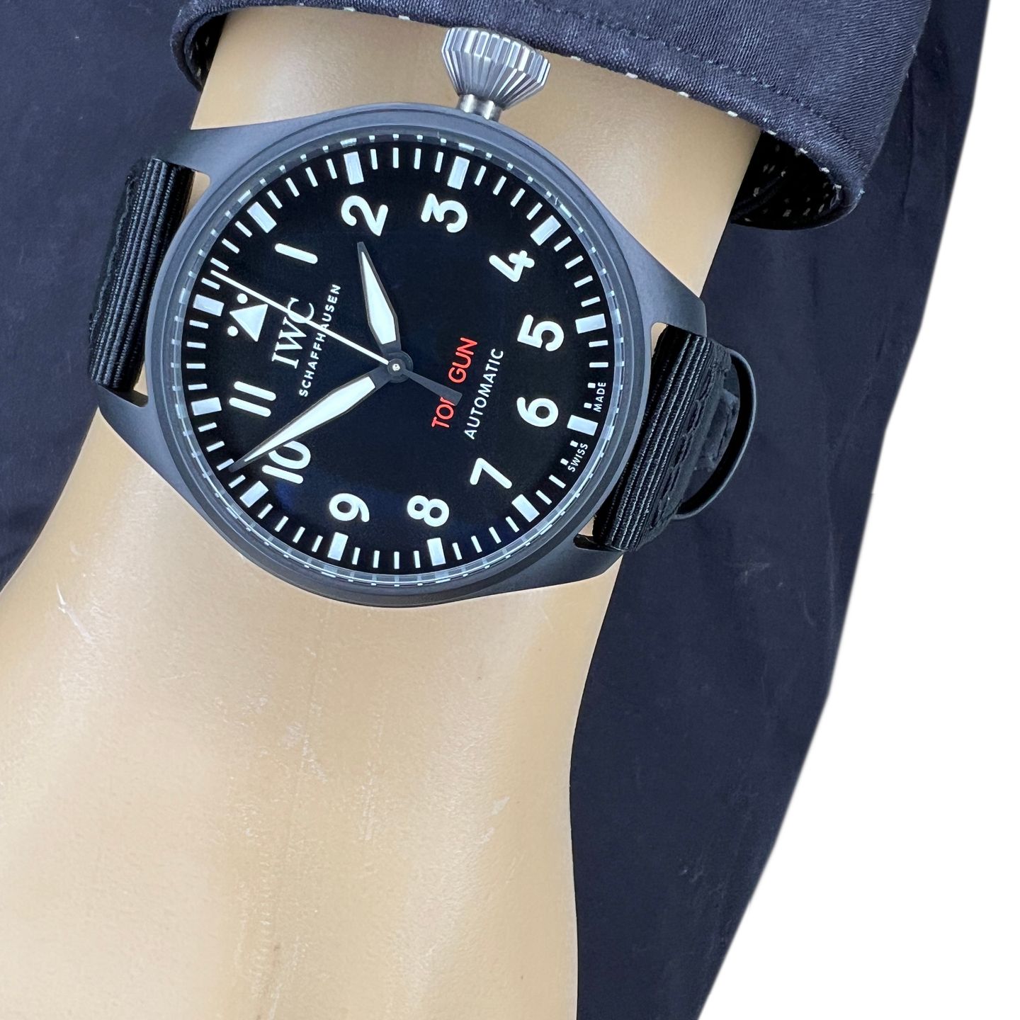 IWC Big Pilot Top Gun IW329801 (2022) - Black dial 44 mm Ceramic case (3/8)