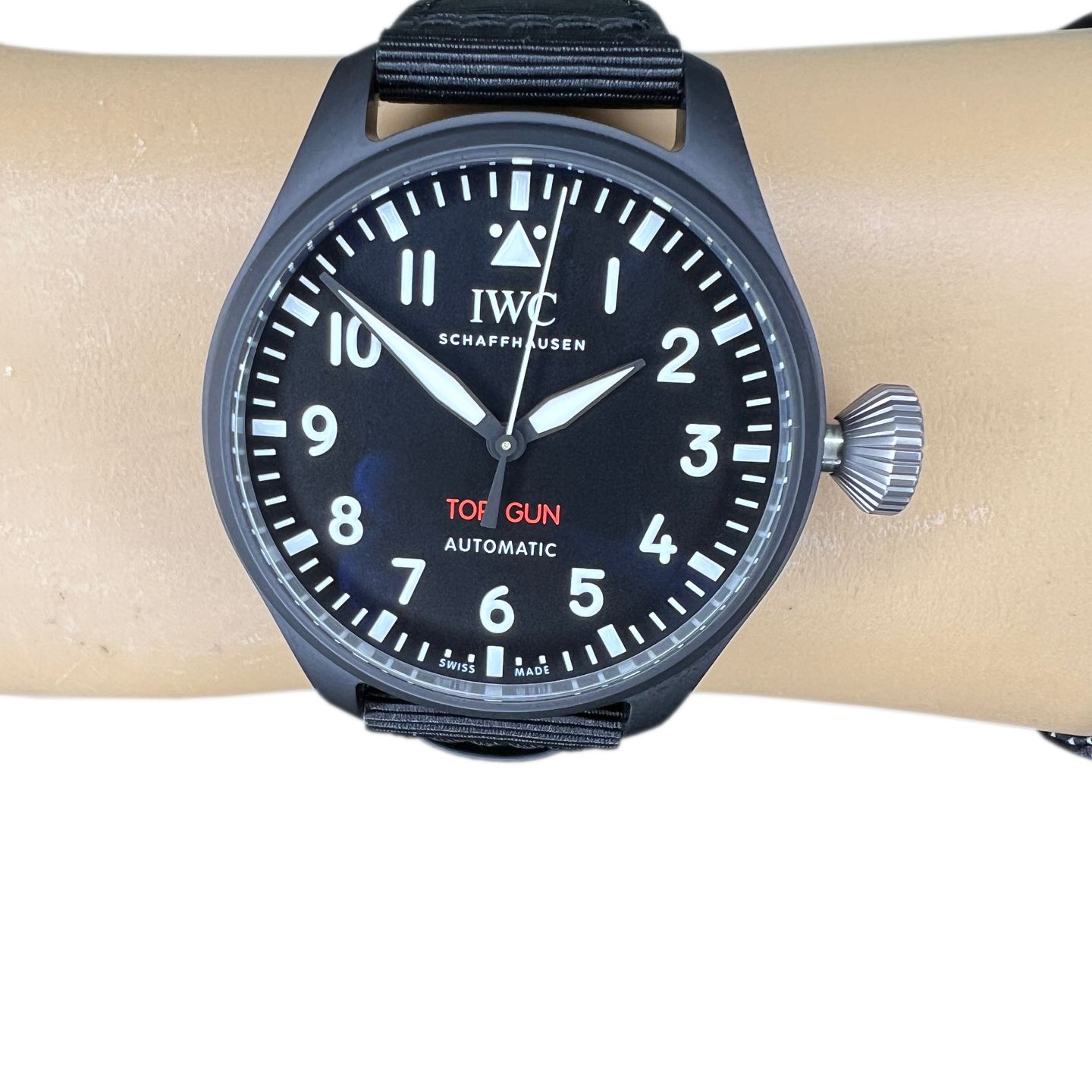 IWC Big Pilot Top Gun IW329801 (2022) - Black dial 44 mm Ceramic case (2/8)