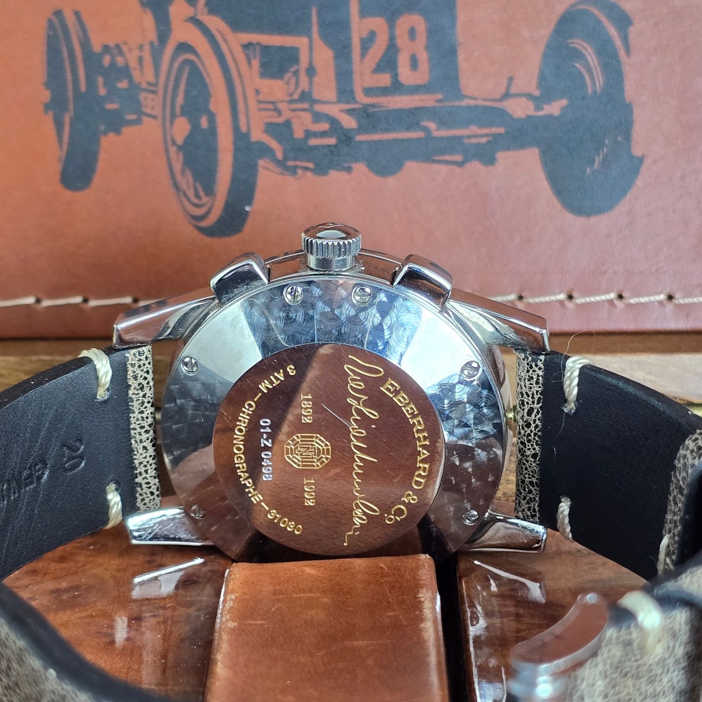 Eberhard & Co. Tazio Nuvolari 31030 (Unknown (random serial)) - Black dial 40 mm Steel case (6/7)