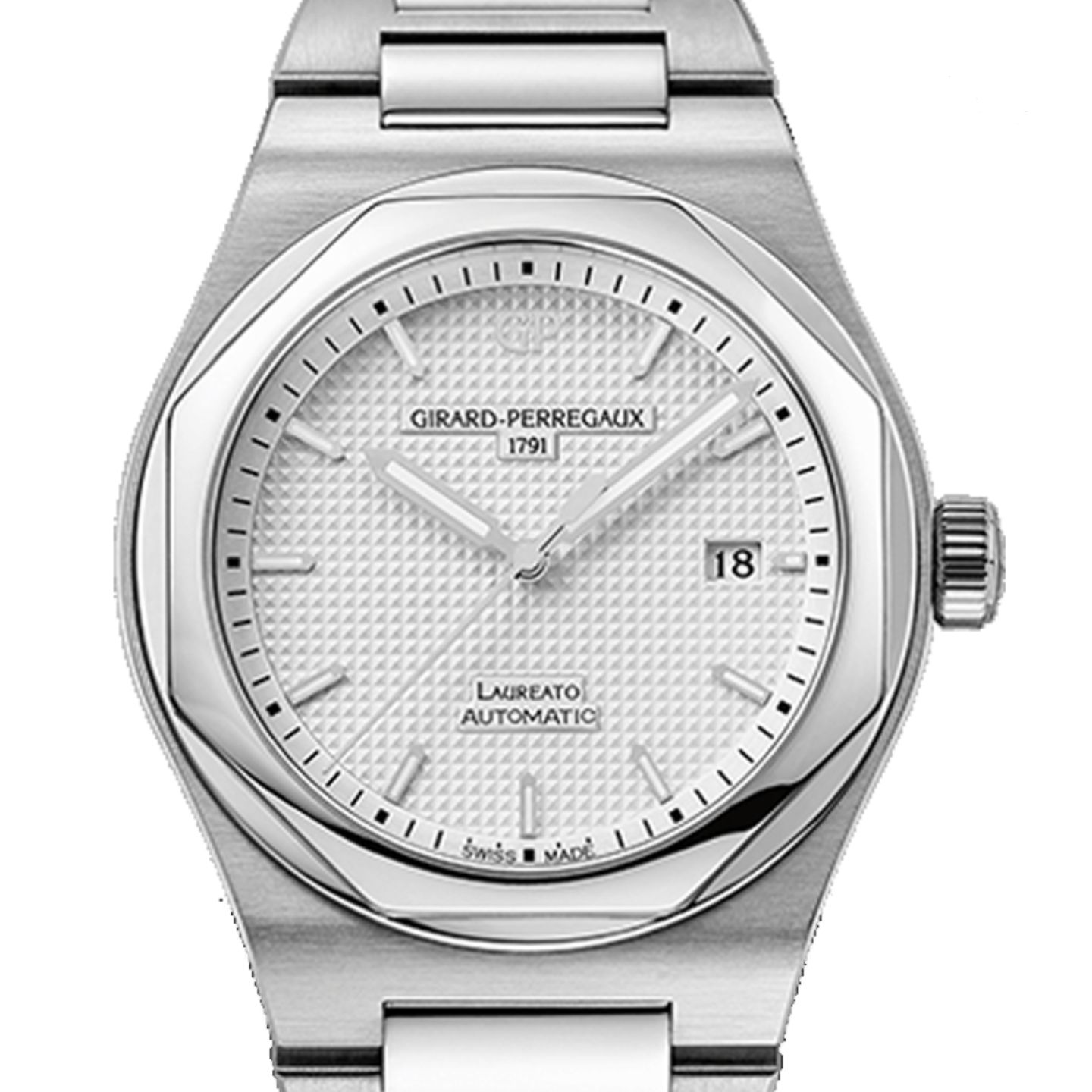 Girard-Perregaux Laureato 81000-11-131-11A (2022) - Zilver wijzerplaat 41mm Staal (1/1)