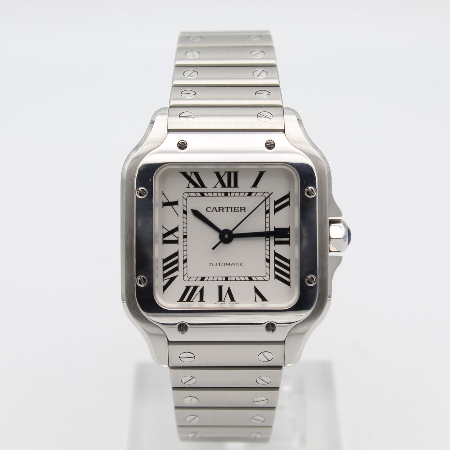 Cartier Santos WSSA0029 (2020) - Zilver wijzerplaat 35mm Staal (1/8)