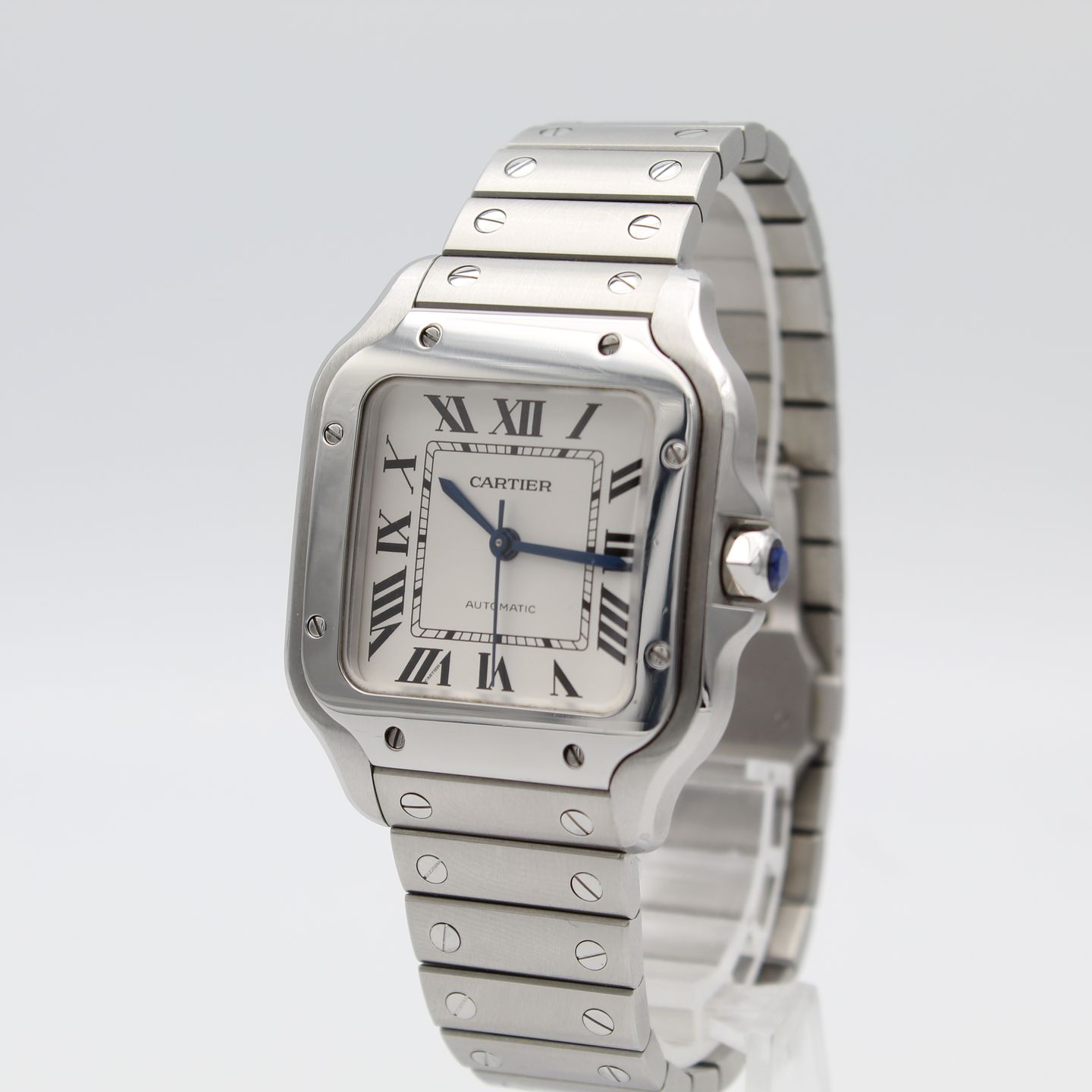 Cartier Santos WSSA0029 (2020) - Silver dial 35 mm Steel case (3/8)