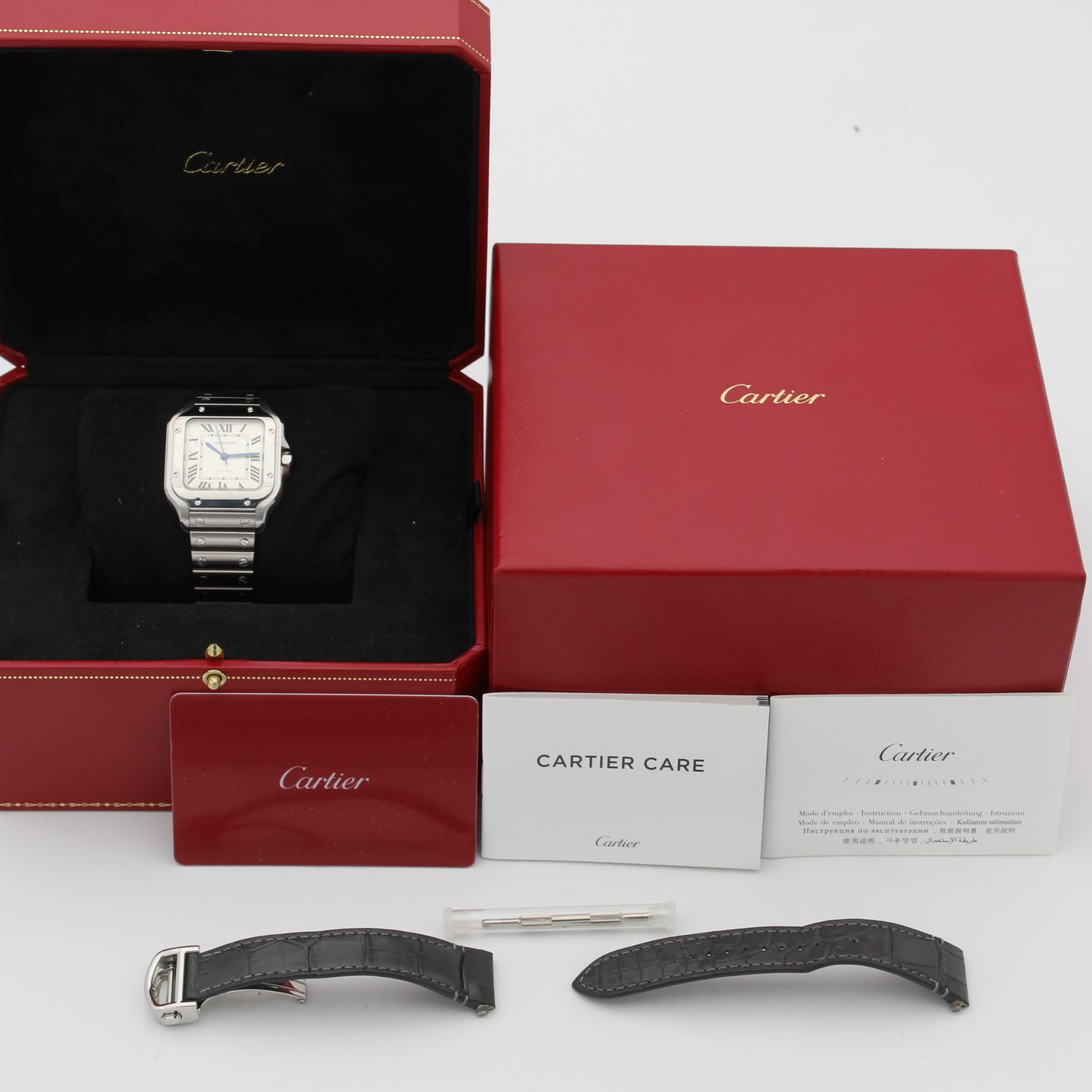 Cartier Santos WSSA0029 (2020) - Silver dial 35 mm Steel case (2/8)