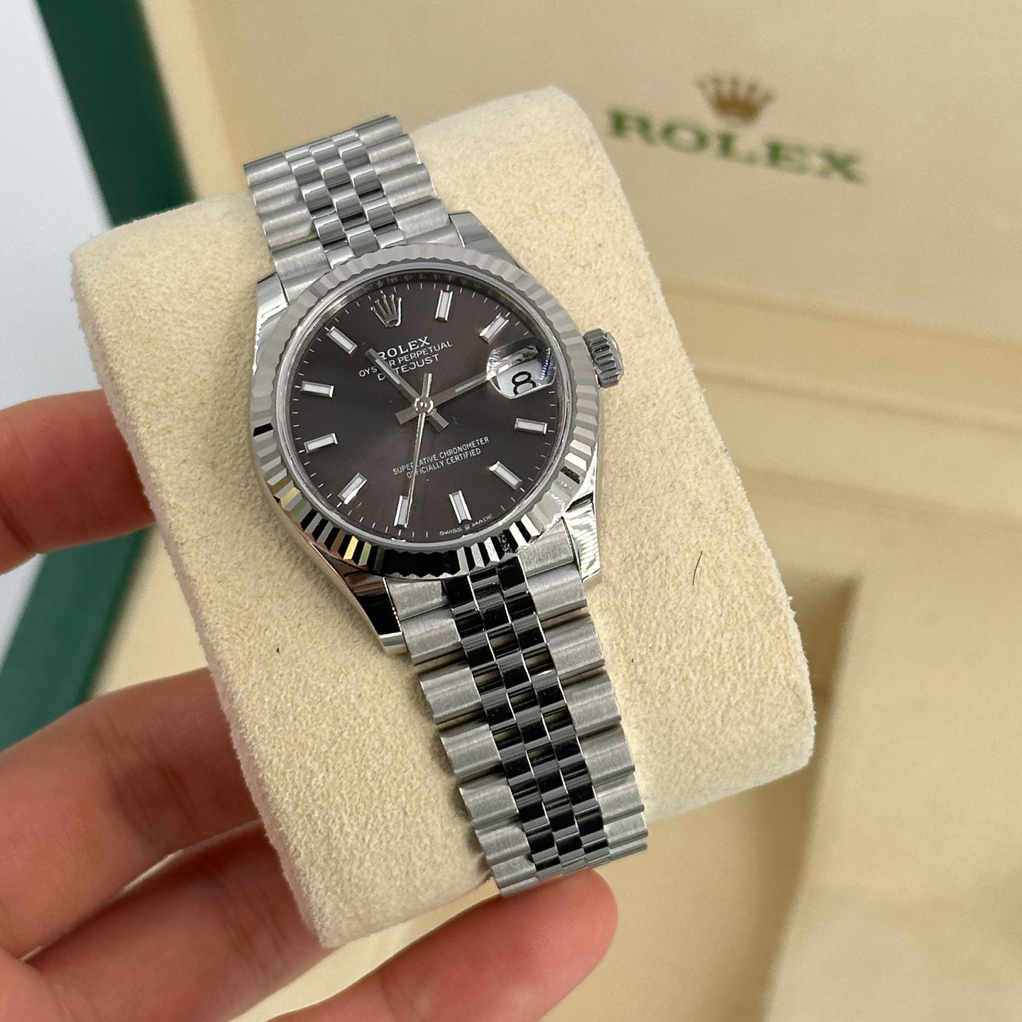 Rolex Datejust 31 278274 (2024) - Grey dial 31 mm Steel case (5/8)