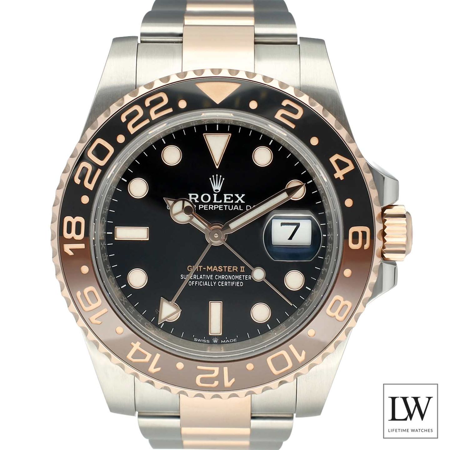 Rolex GMT-Master II 126711CHNR (2021) - Black dial 40 mm Gold/Steel case (2/8)