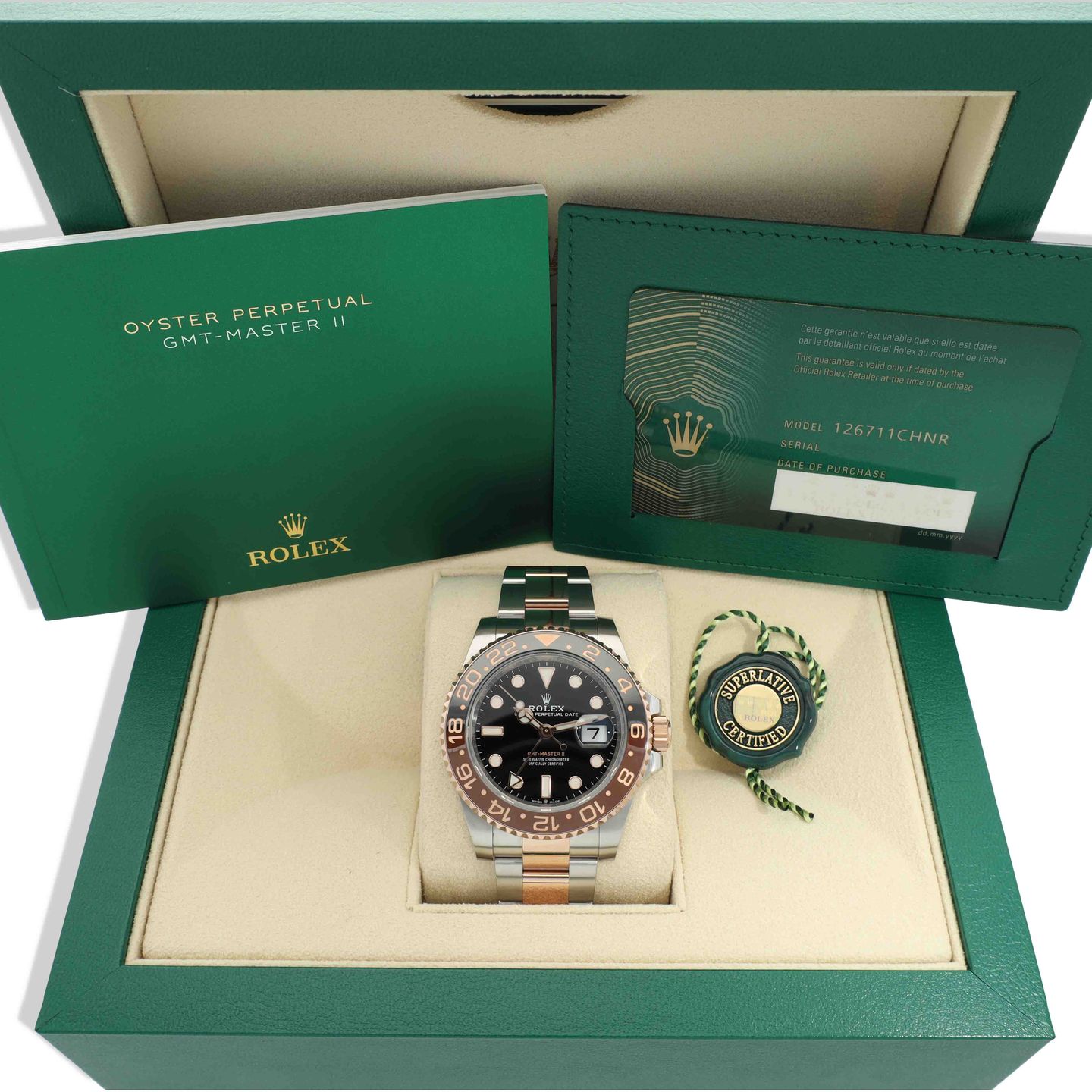 Rolex GMT-Master II 126711CHNR (2021) - Black dial 40 mm Gold/Steel case (8/8)