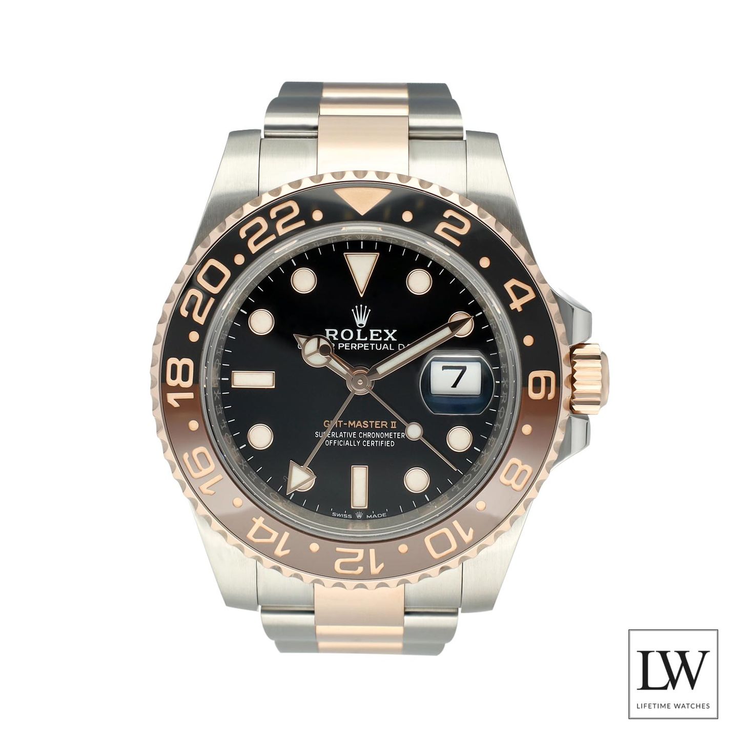 Rolex GMT-Master II 126711CHNR (2021) - Black dial 40 mm Gold/Steel case (3/8)