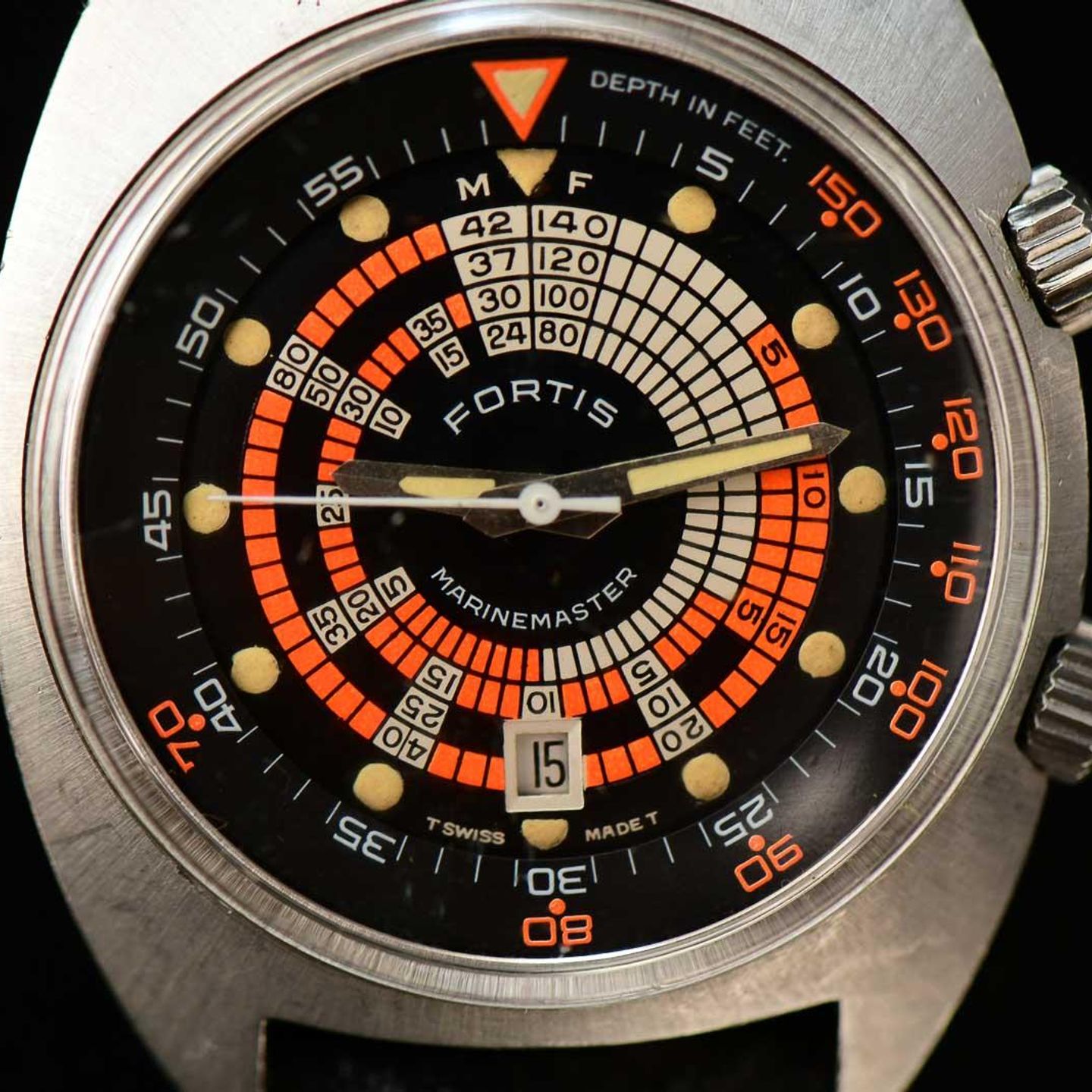 Fortis Marinemaster Unknown (1970) - Zwart wijzerplaat 42mm Staal (3/8)