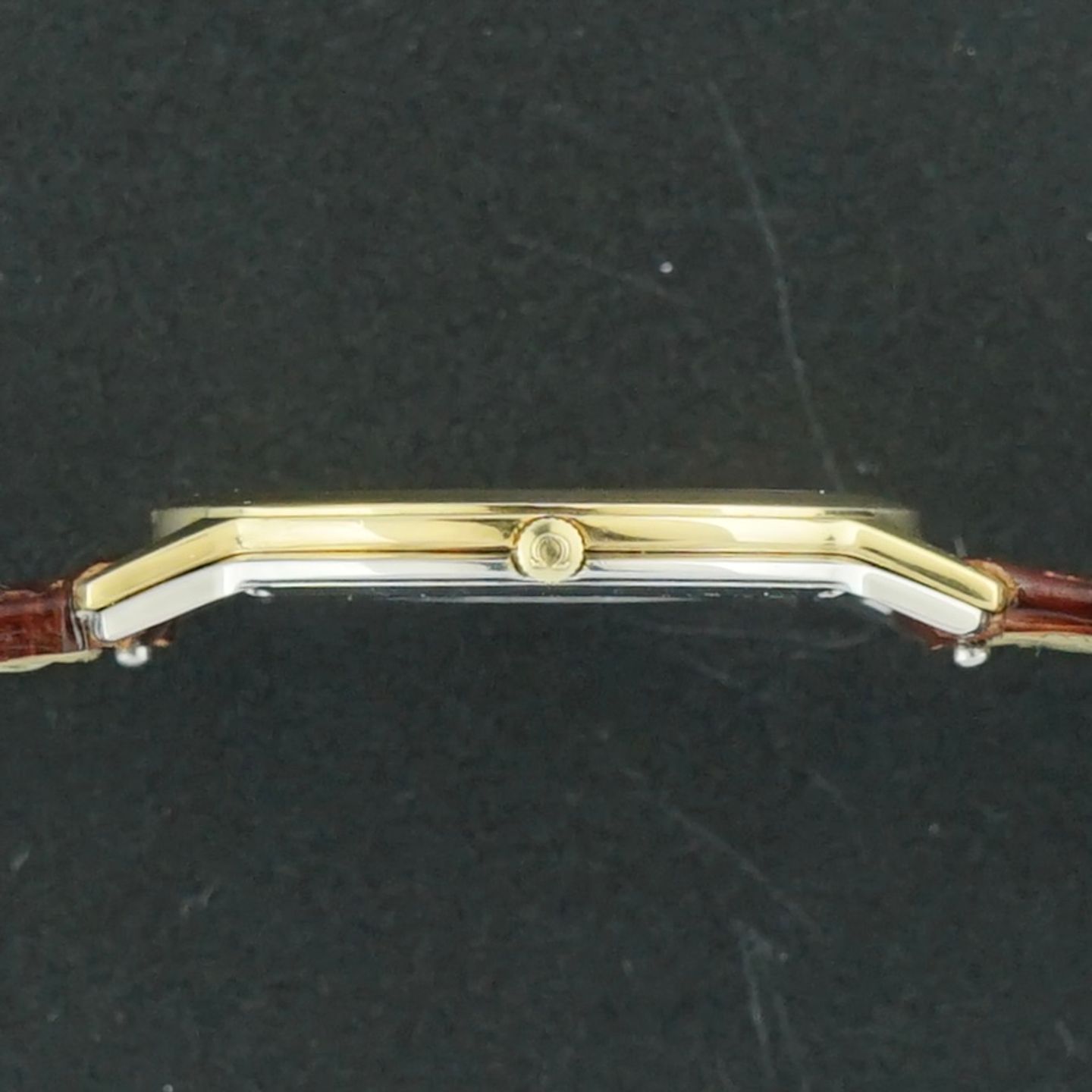 Omega De Ville 195.0048 (1986) - White dial 33 mm Gold/Steel case (4/8)