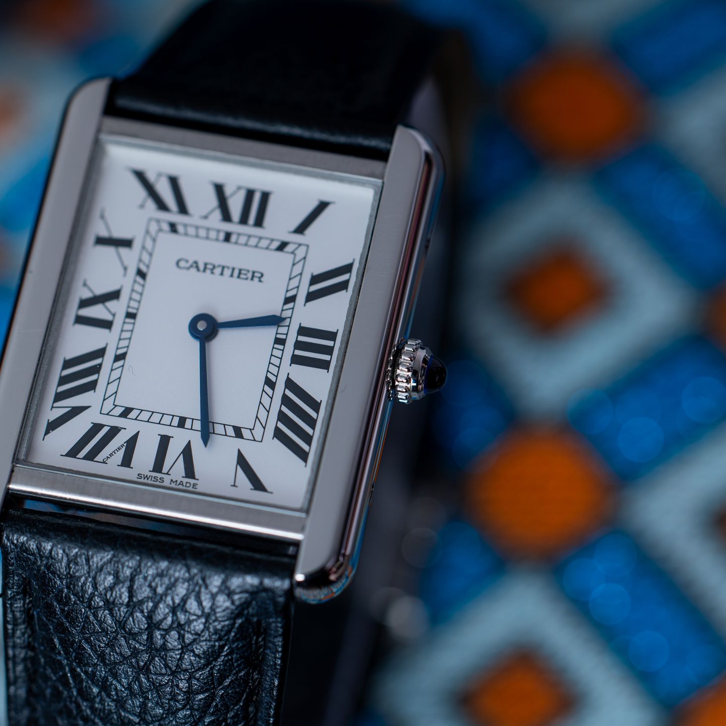 Cartier Tank Solo WSTA0028 (2021) - Geel wijzerplaat 35mm Staal (6/7)