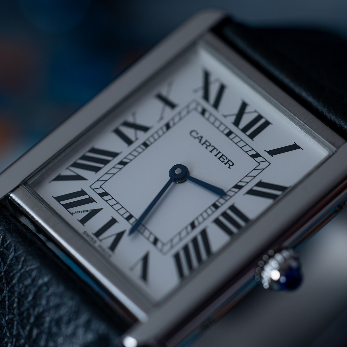 Cartier Tank Solo WSTA0028 (2021) - Geel wijzerplaat 35mm Staal (7/7)