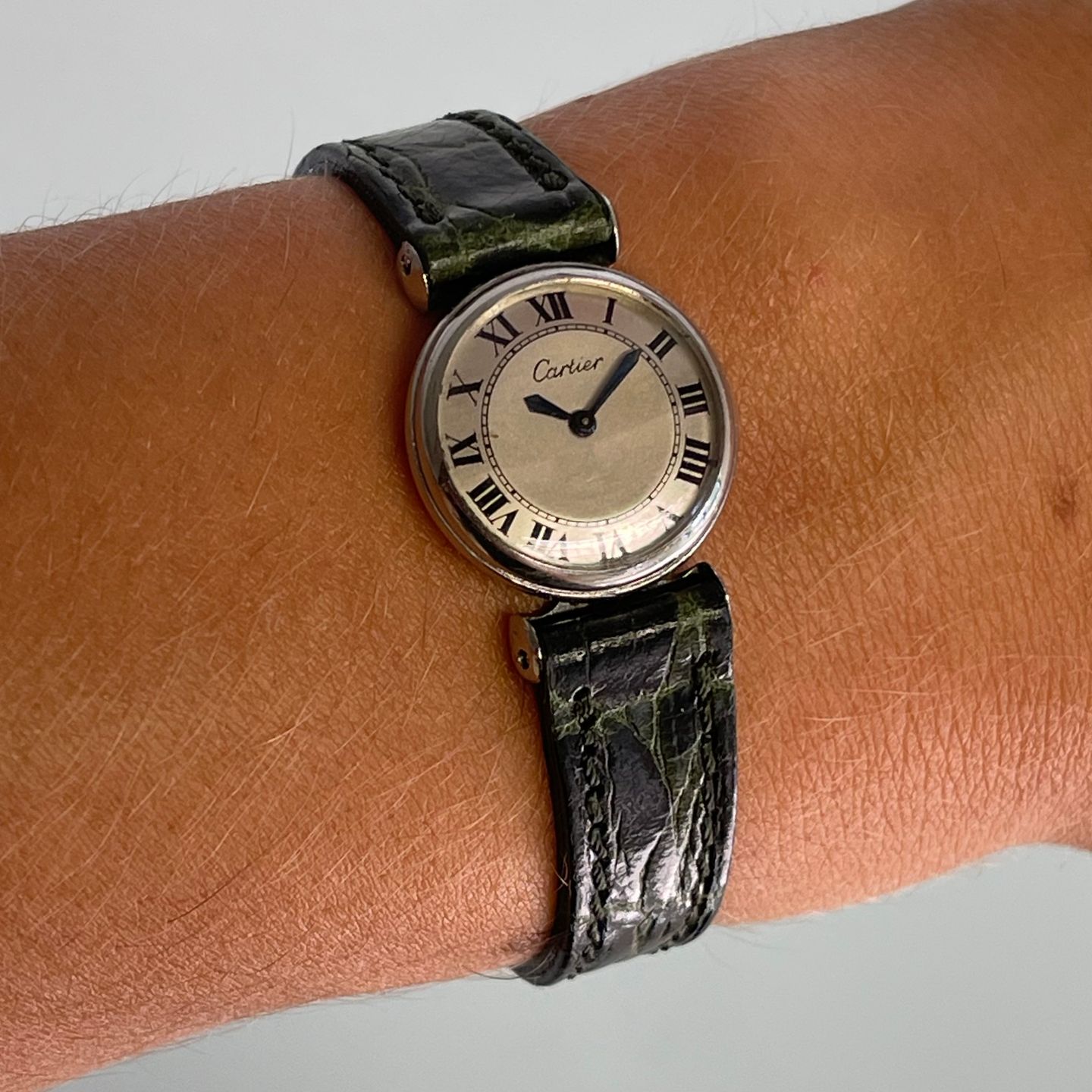 Cartier Vintage Unknown (1940) - Silver dial 20 mm Steel case (4/7)