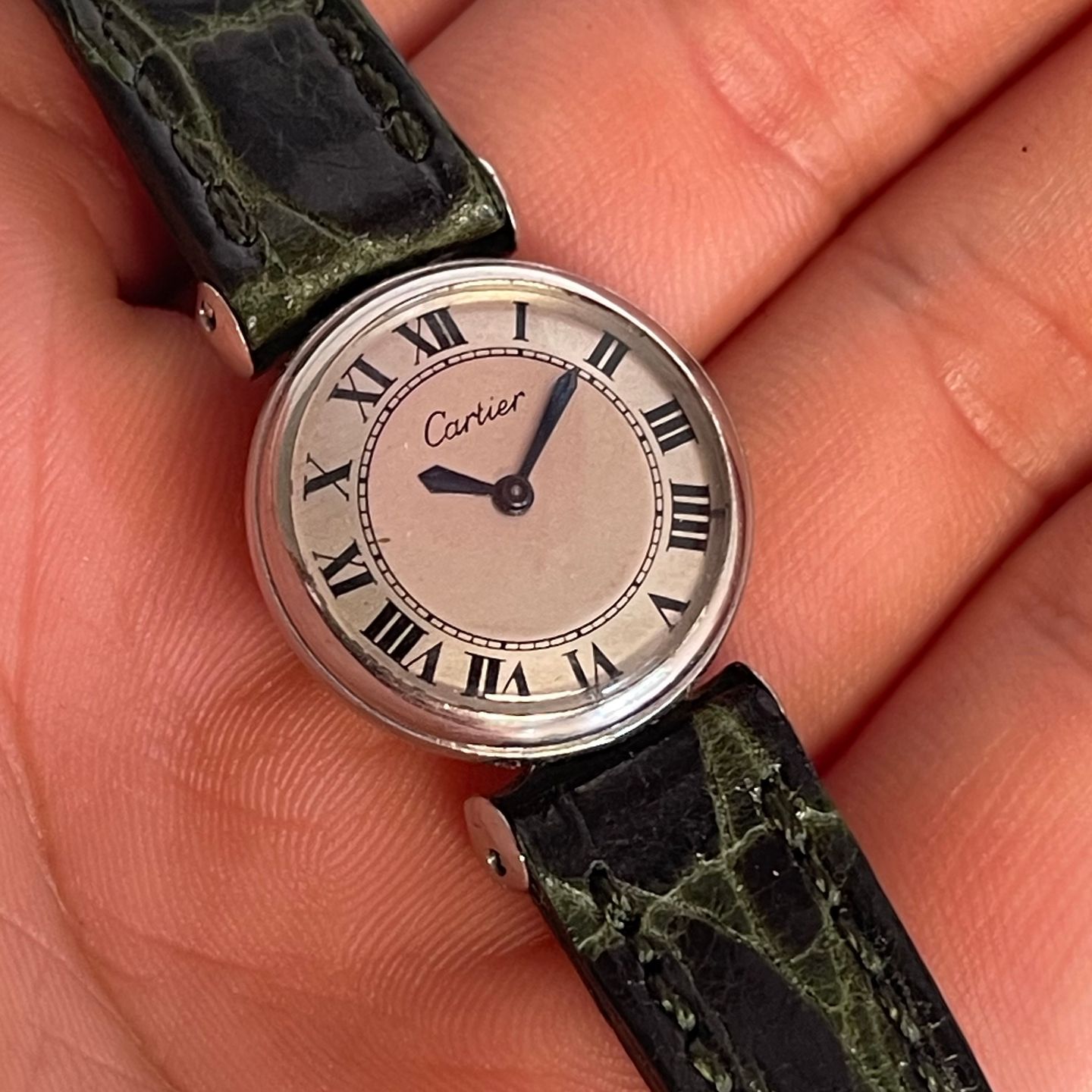 Cartier Vintage Unknown (1940) - Silver dial 20 mm Steel case (1/7)