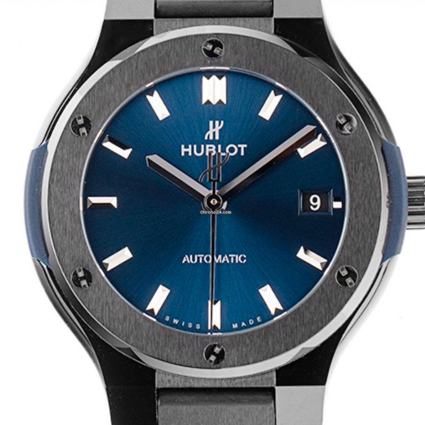 Hublot Classic Fusion 568.CM.7170.CM (2023) - Blauw wijzerplaat 38mm Keramiek (1/1)