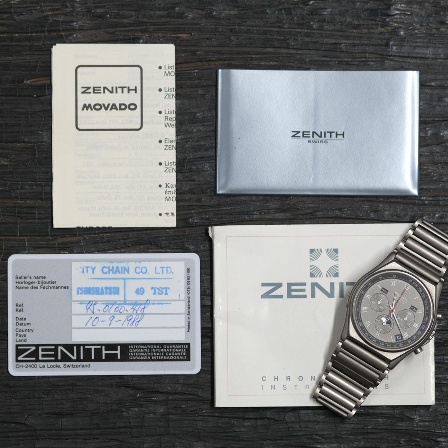 Zenith Port Royal 95.0100.418 (1988) - Grey dial 41 mm Titanium case (2/8)