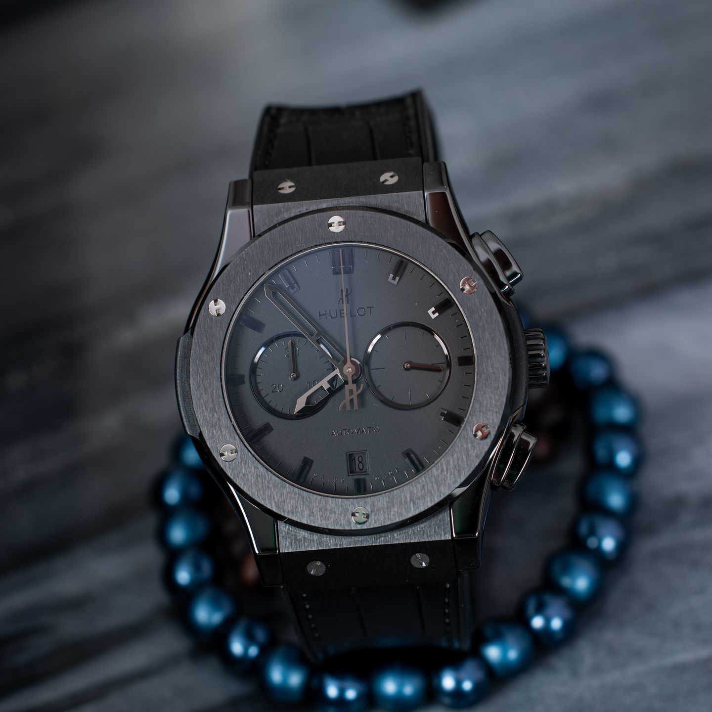Hublot Classic Fusion Chronograph 541.CM.1171.RX (2015) - Black dial 42 mm Ceramic case (1/6)
