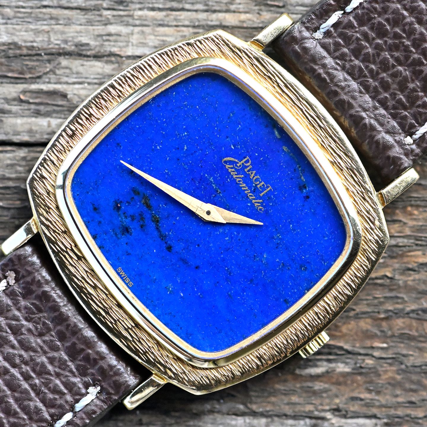 Piaget Vintage 12434 (1972) - Blue dial 32 mm Yellow Gold case (1/8)