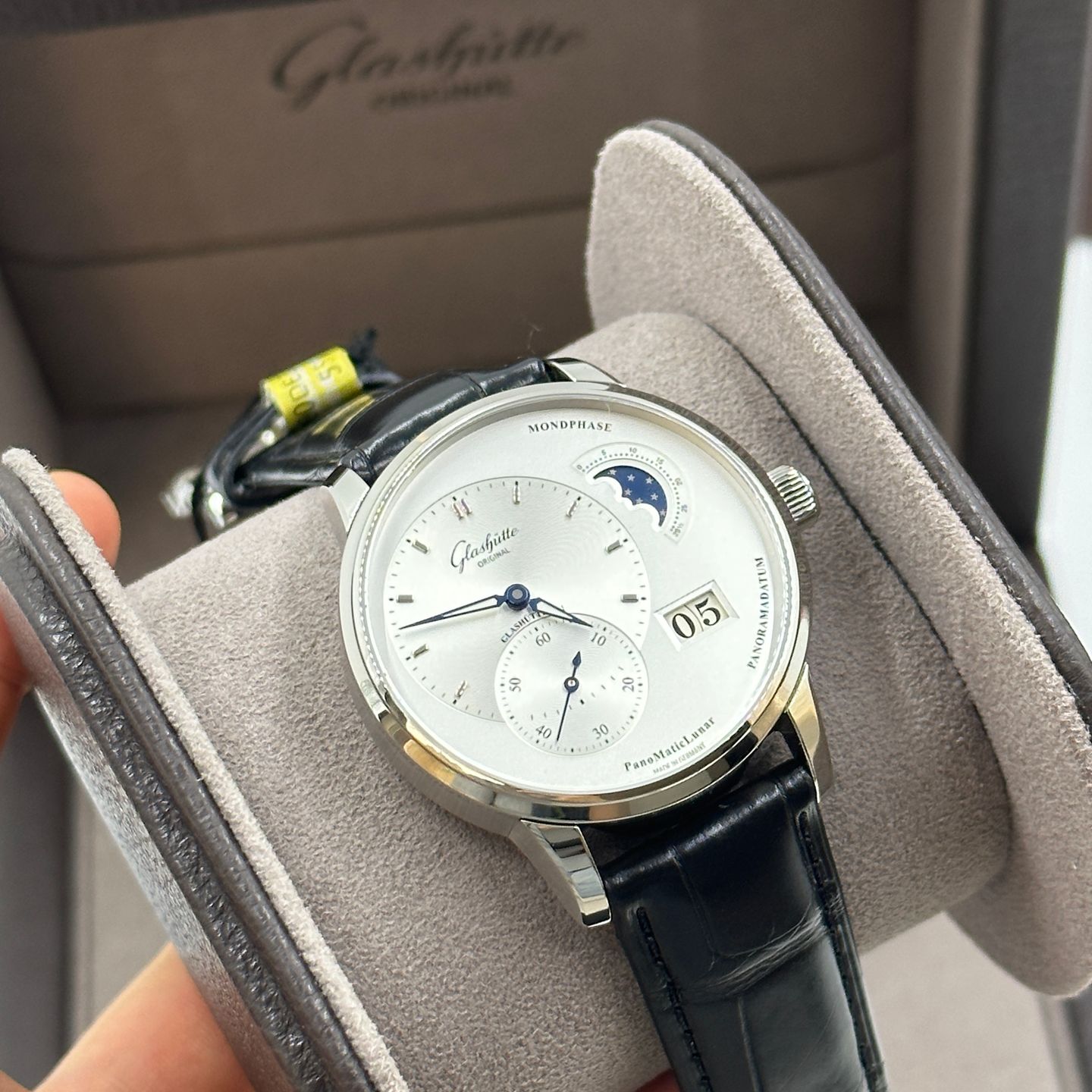 Glashütte Original PanoMaticLunar 1-90-02-42-32-01 (2023) - Silver dial 40 mm Steel case (5/8)