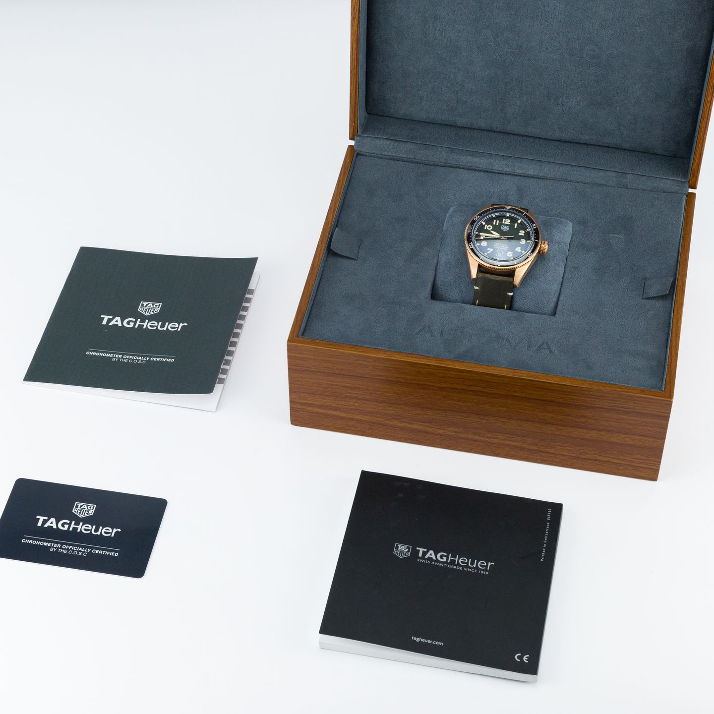 TAG Heuer Autavia WBE5190.FC8268 (Unknown (random serial)) - Green dial 42 mm Bronze case (2/8)