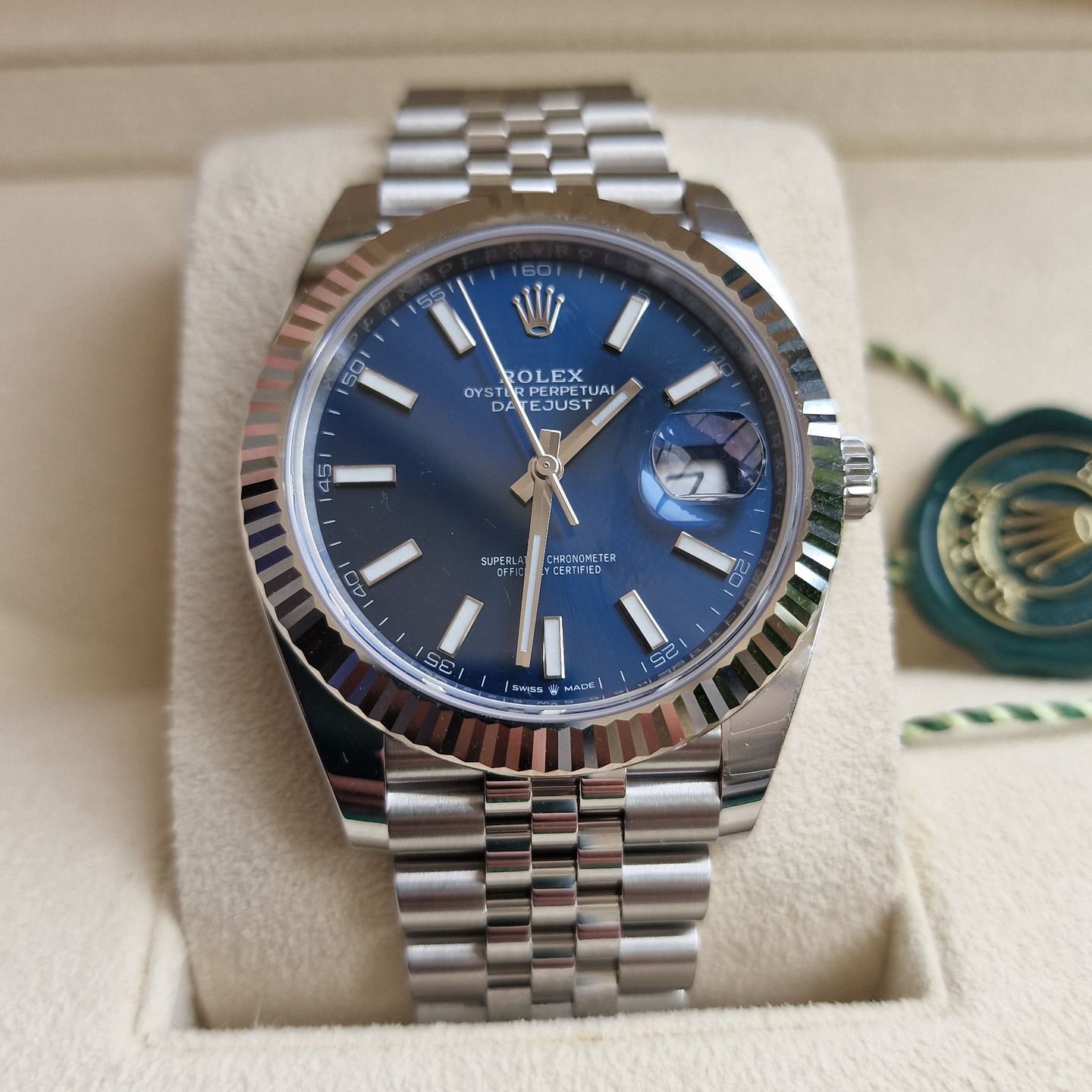 Rolex Datejust 41 126334 (2024) - Blauw wijzerplaat 41mm Staal (4/6)